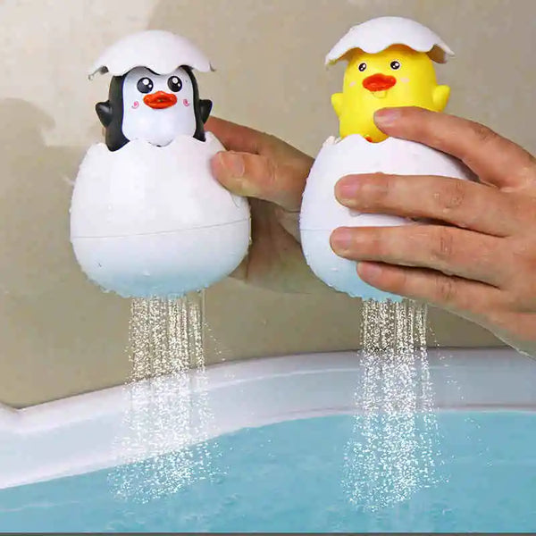 Brinquedo de banho do bebê crianças bonito pato pinguim ovo spray água sprinkler banheiro chuveiro natação água brinquedos para crianças presente