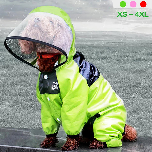 Capa de Chuva com Proteção no Rosto para Pets