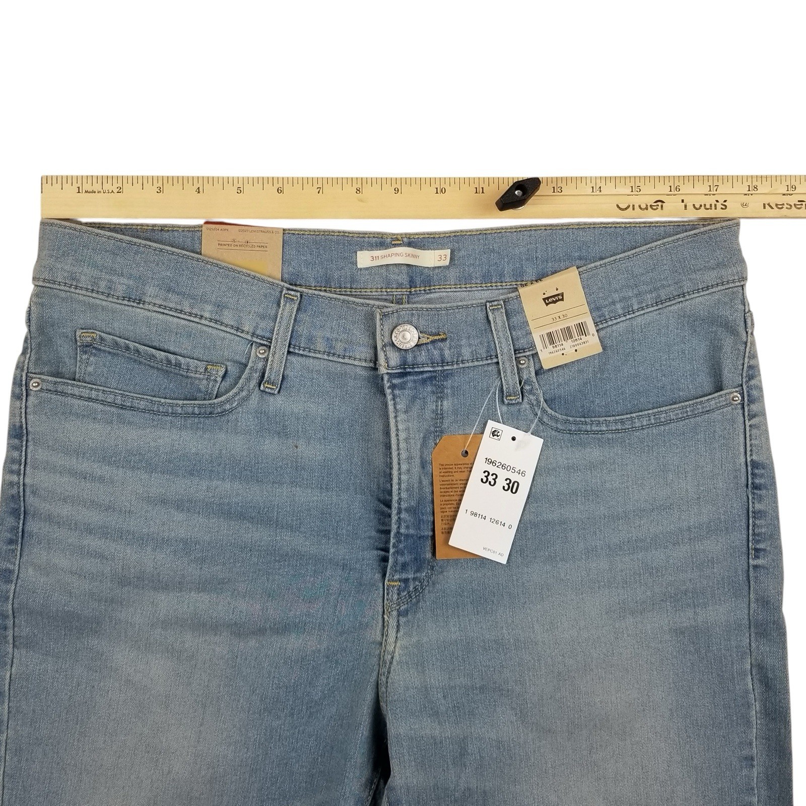 Levi’s Women’s 311 Shaping Mid-Rise Smoothing Tummy Panel Skinny Jean 33×30