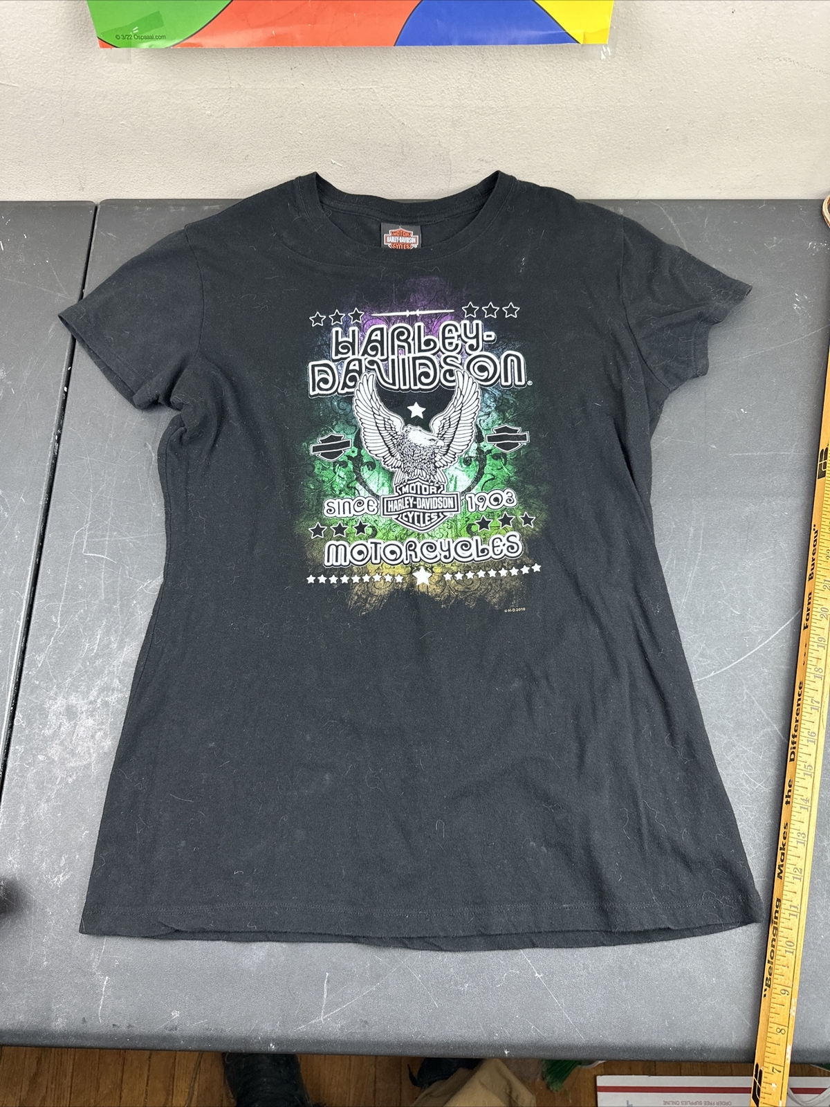 Harley Davidson Ladies Blk Shirt XXL Roatan Honduras