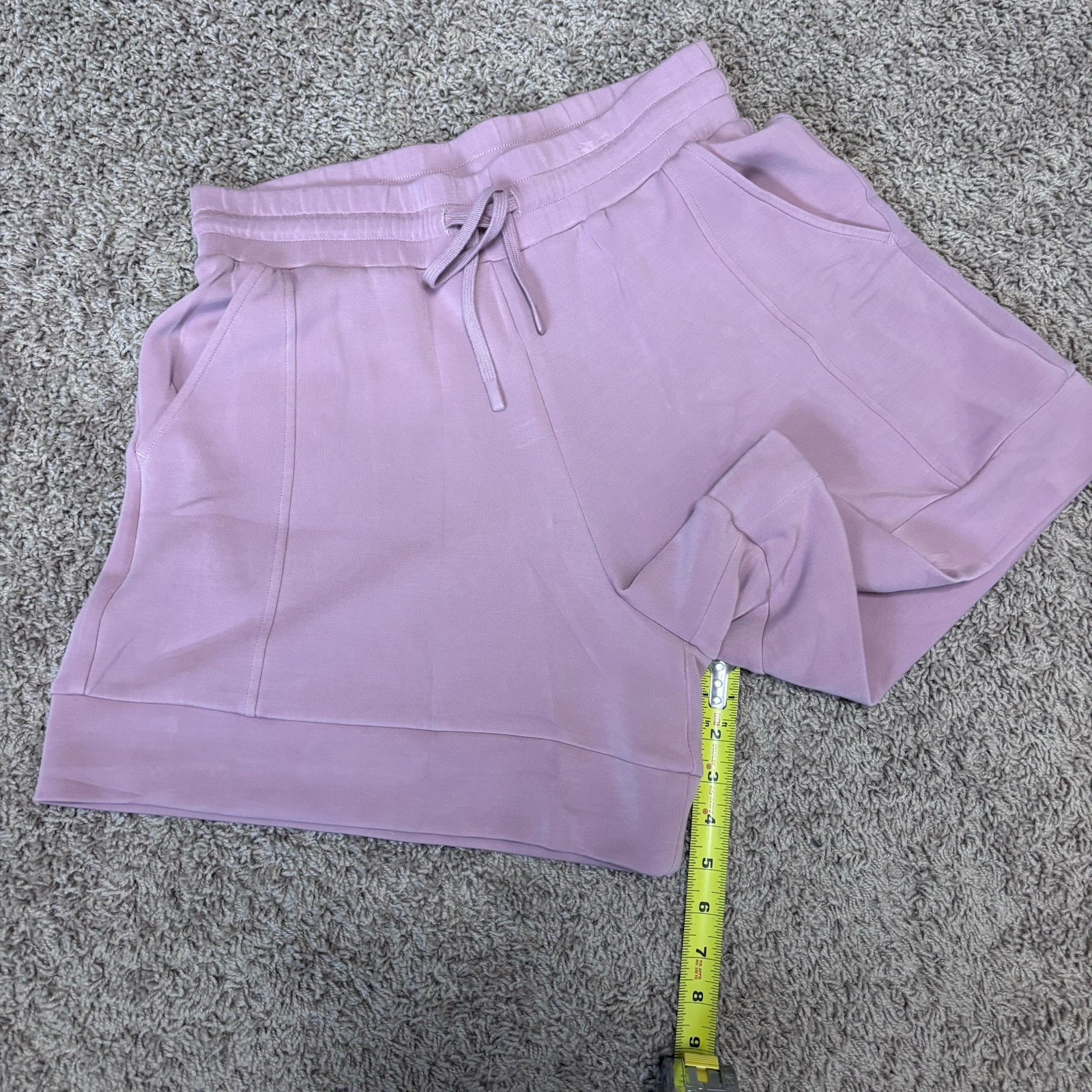 Varley DOUBLESOFT adler high rise short 5.5 women’s M pink drawstring elastic