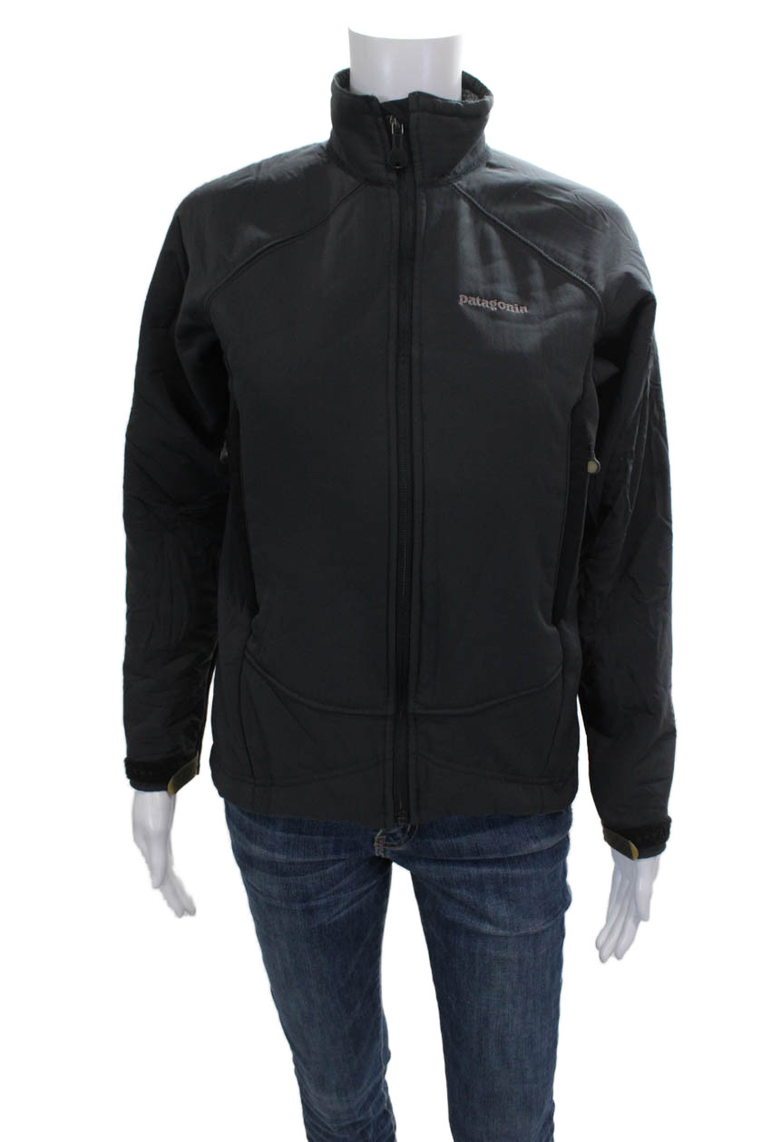 Patagonia Unisex Black Basic Jacket Zip Polyester Blend Long Sleeve Size S