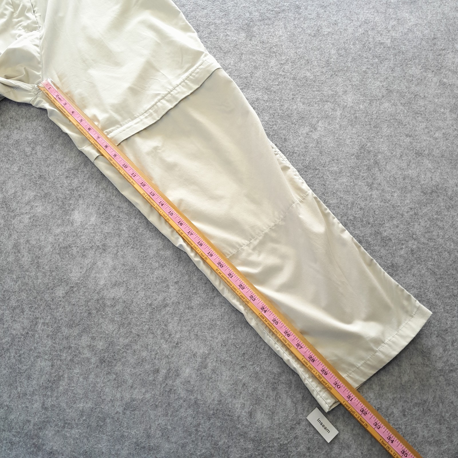 Craghoppers Convertible Trousers Womans UK18 Reg Ivory Kiwi Zip Off Walking Shor