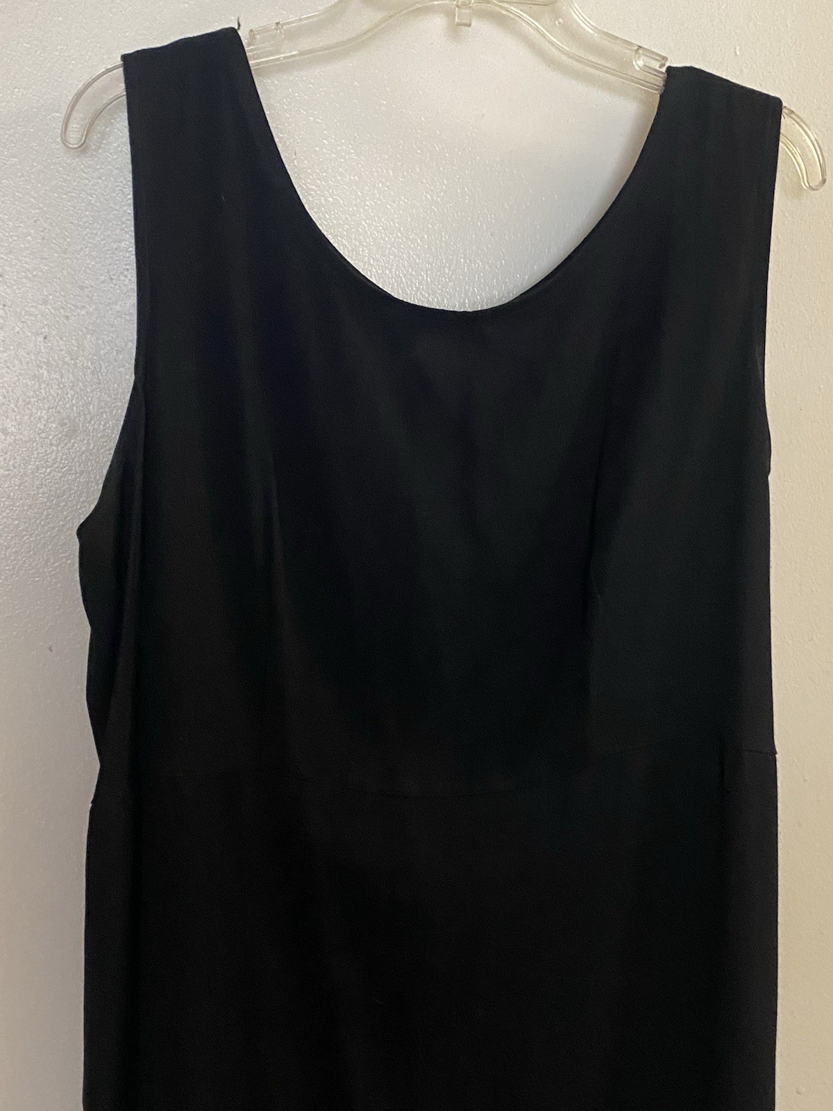 Women’s Black Maxi Tank Dress 18 18W Bust 44” Length 53” Rayon Acetate Dry Clean