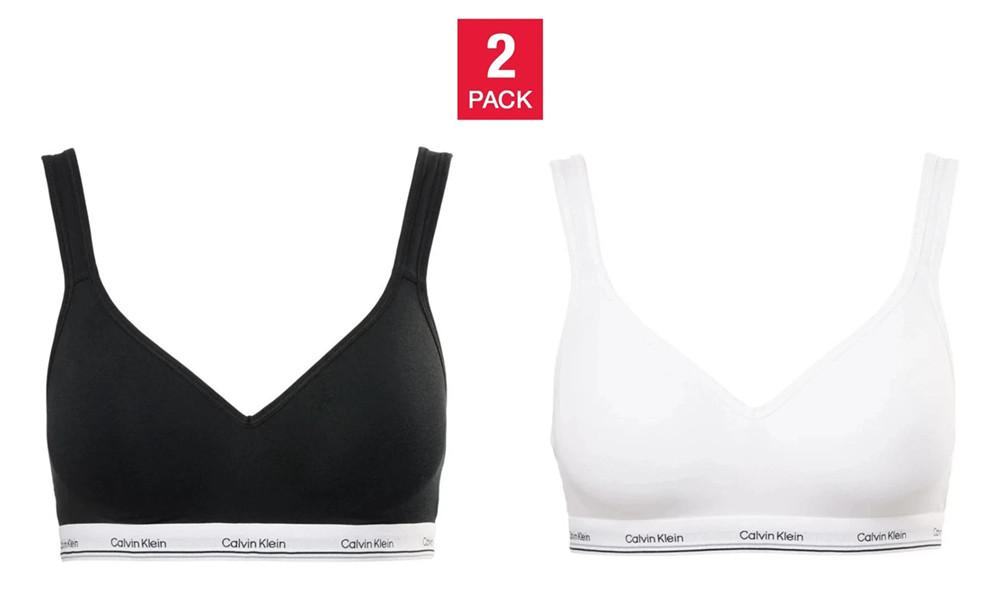 Calvin Klein Women’s 2 Pack Wire Free Bralette (1869167)