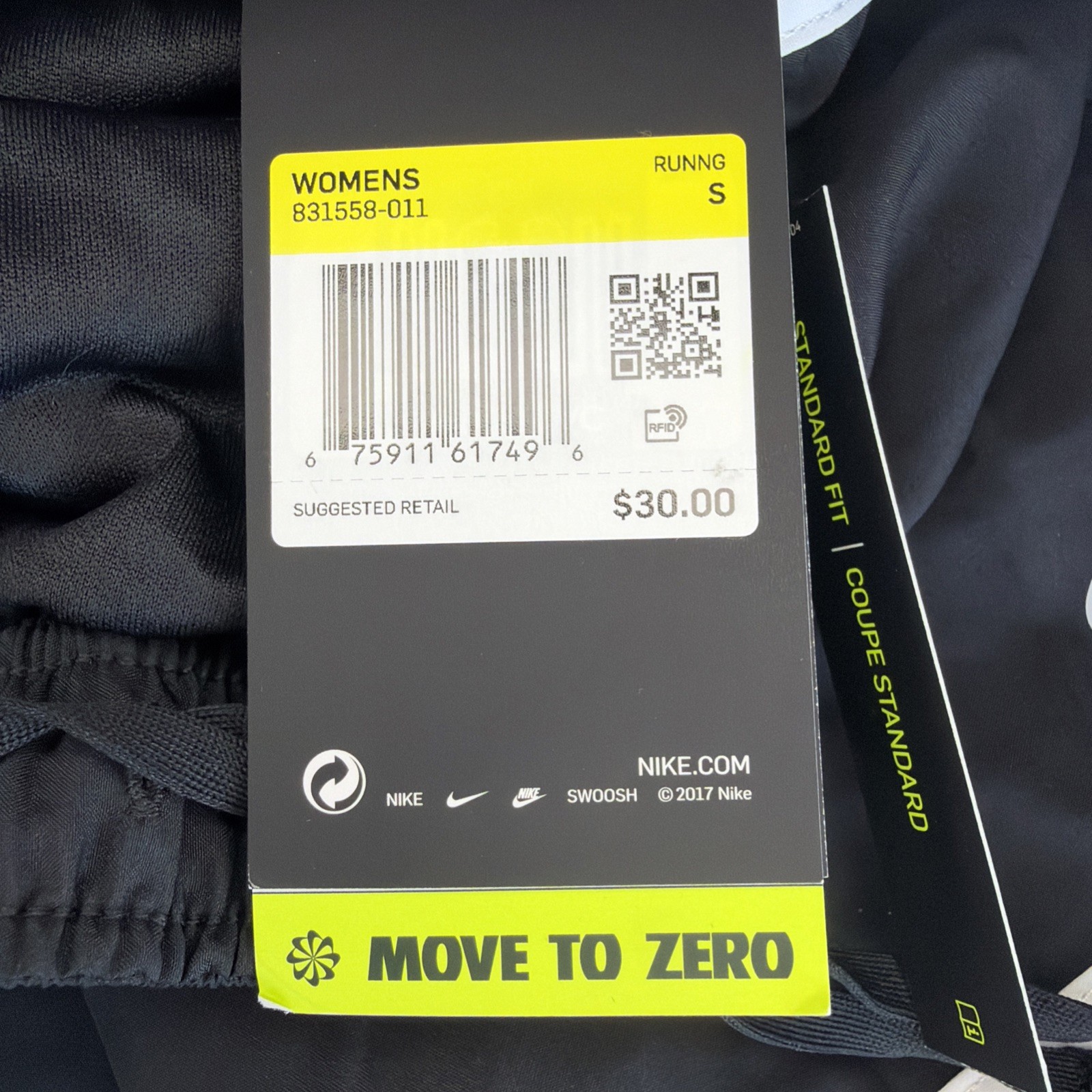 NWT Nike Tempo Women’s Brief-Lined Running Shorts Black Size Small 831558-014