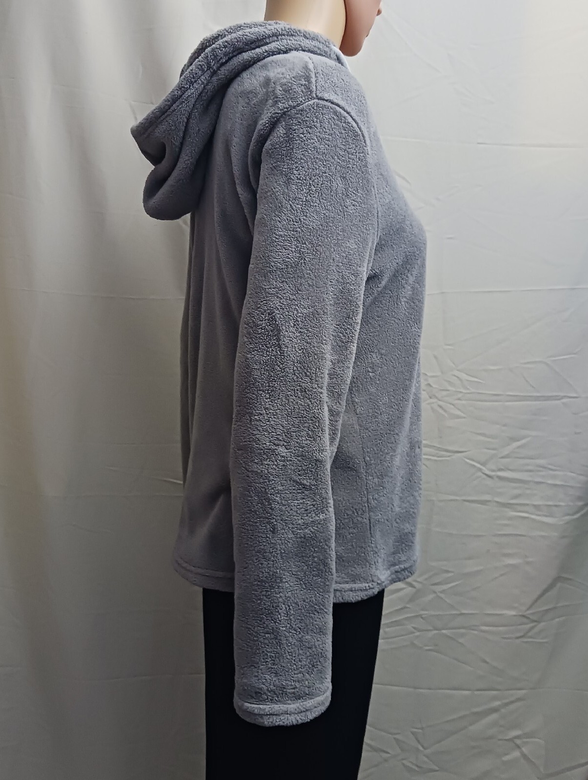 PJ Couture Hooded Sleepwear Women’s Medium Terry Cloth Gray Comfy EUC