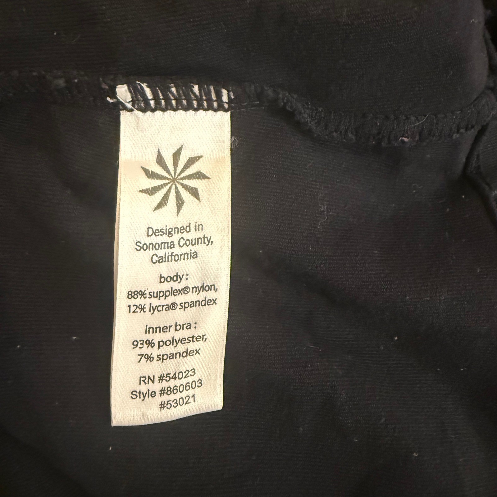 Athleta Black V Neck Gathered Bust Tank Top Size S Activewear