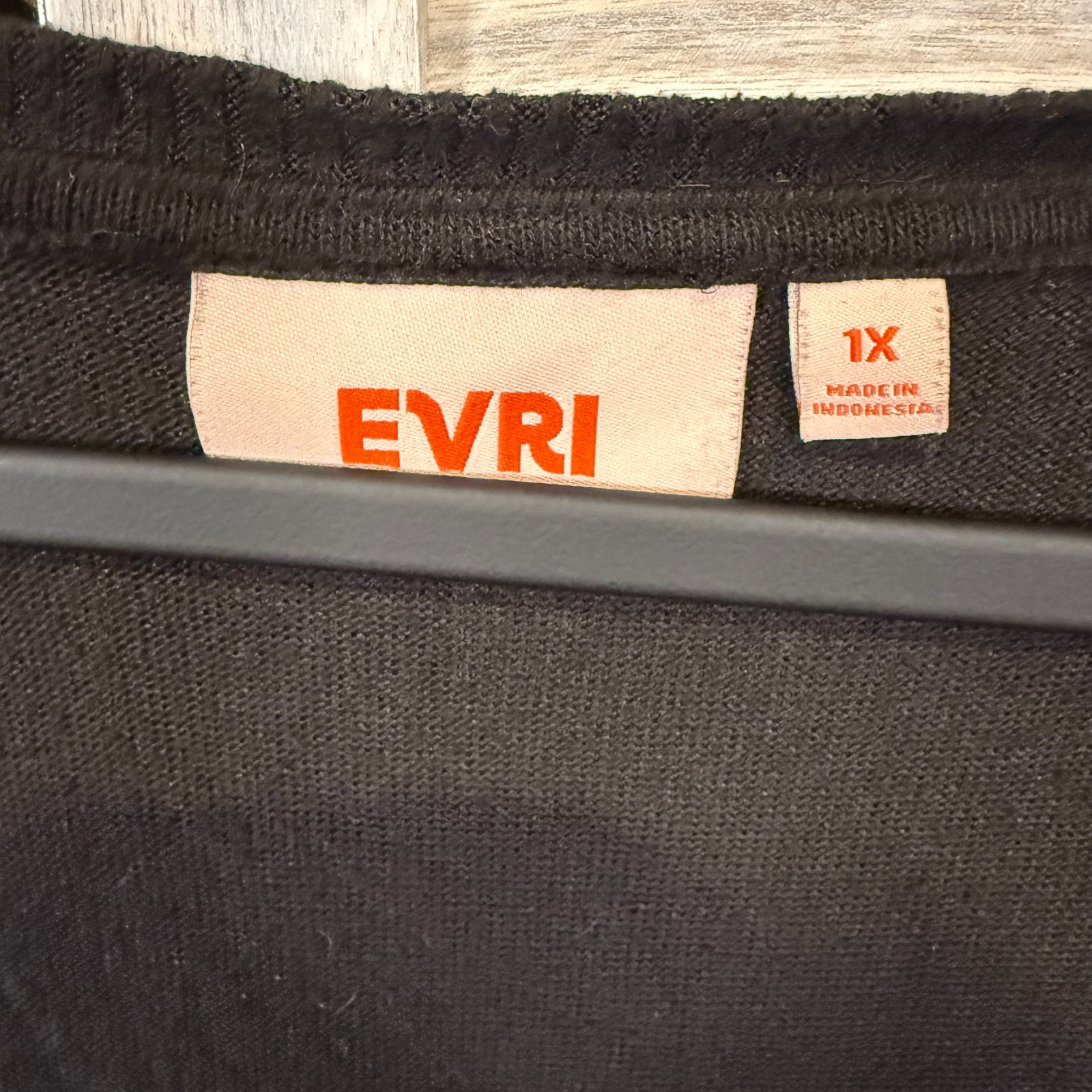 Evri Black V-Neck Long Sleeve Knit Top 1X