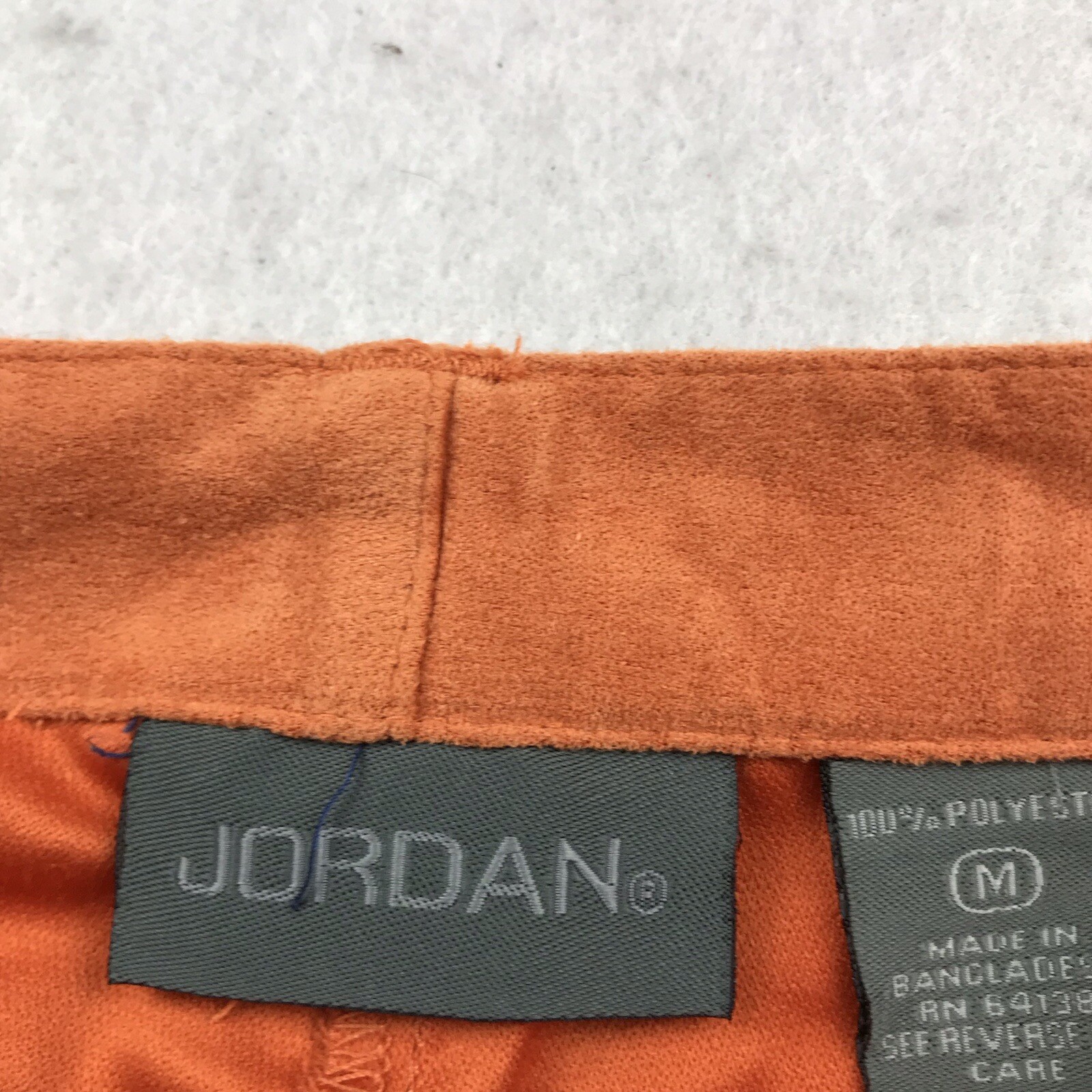 Jordan Sueded Pants Womens Medium Orange Elastic Waist High Rise Lightweight NWT