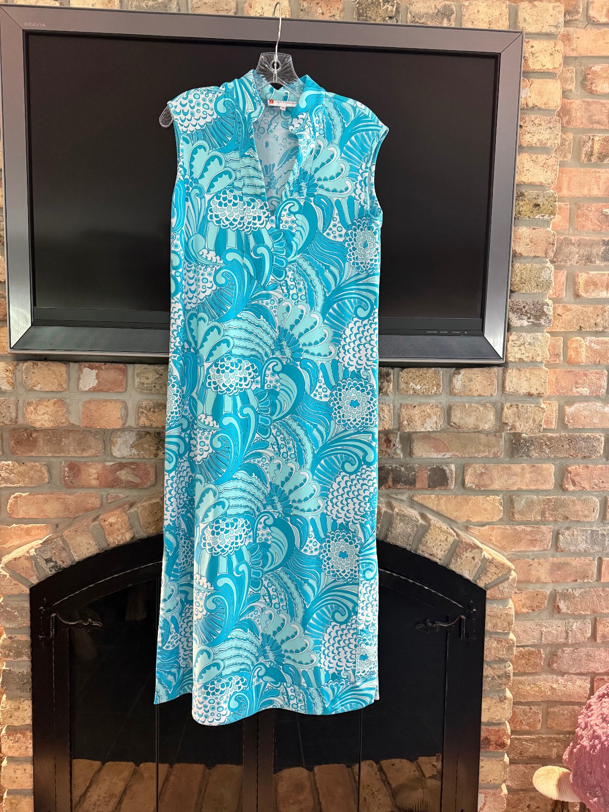 Jude Connally Blue Maxi Dress Medium