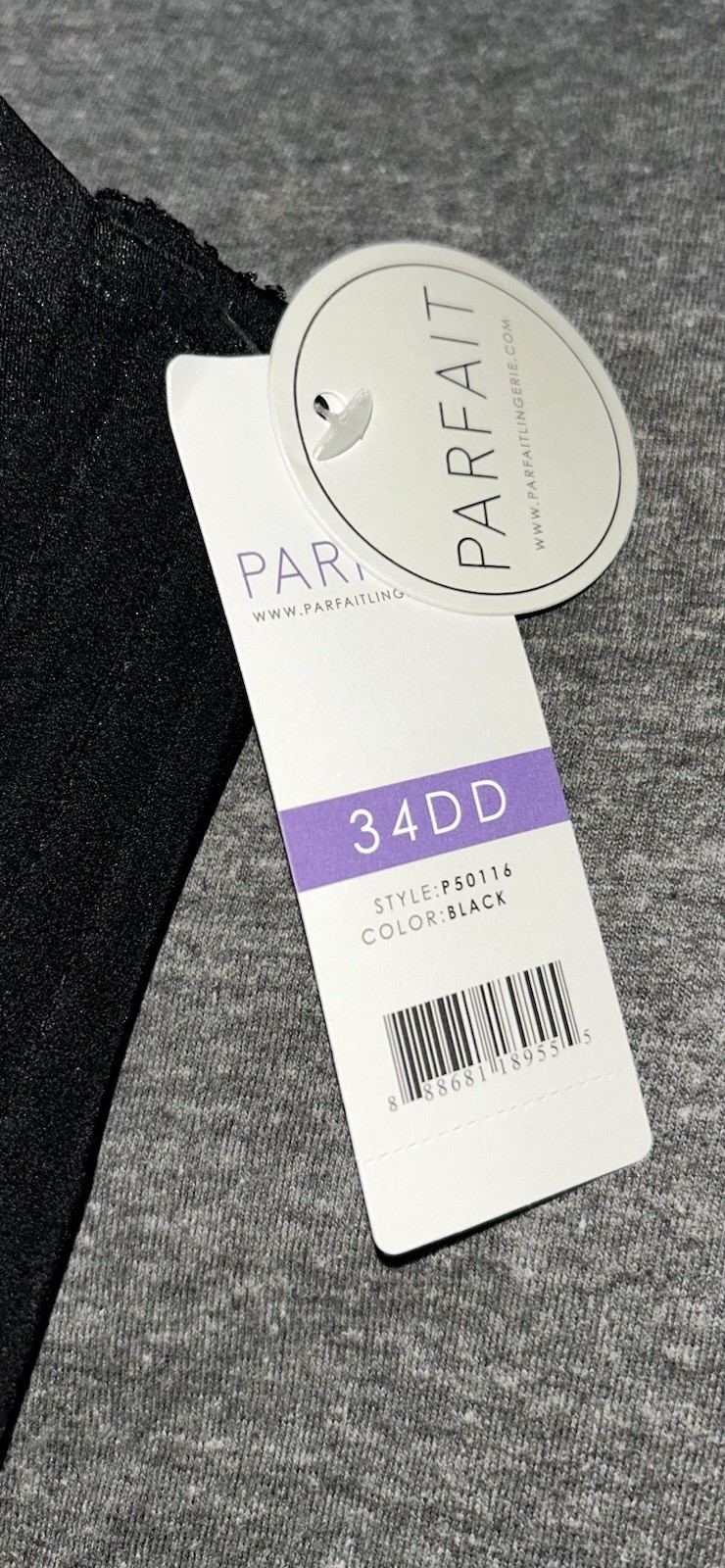 PARFAIT Elissa Strapless Bustier Style# P150116 Size 34DD Black