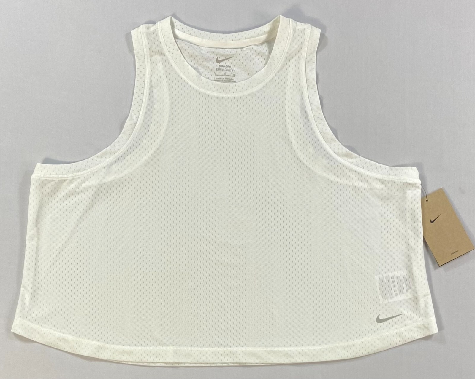 Women’s Nike FN4112 Dri-Fit CROP Breathable Mesh Tank Top NEW