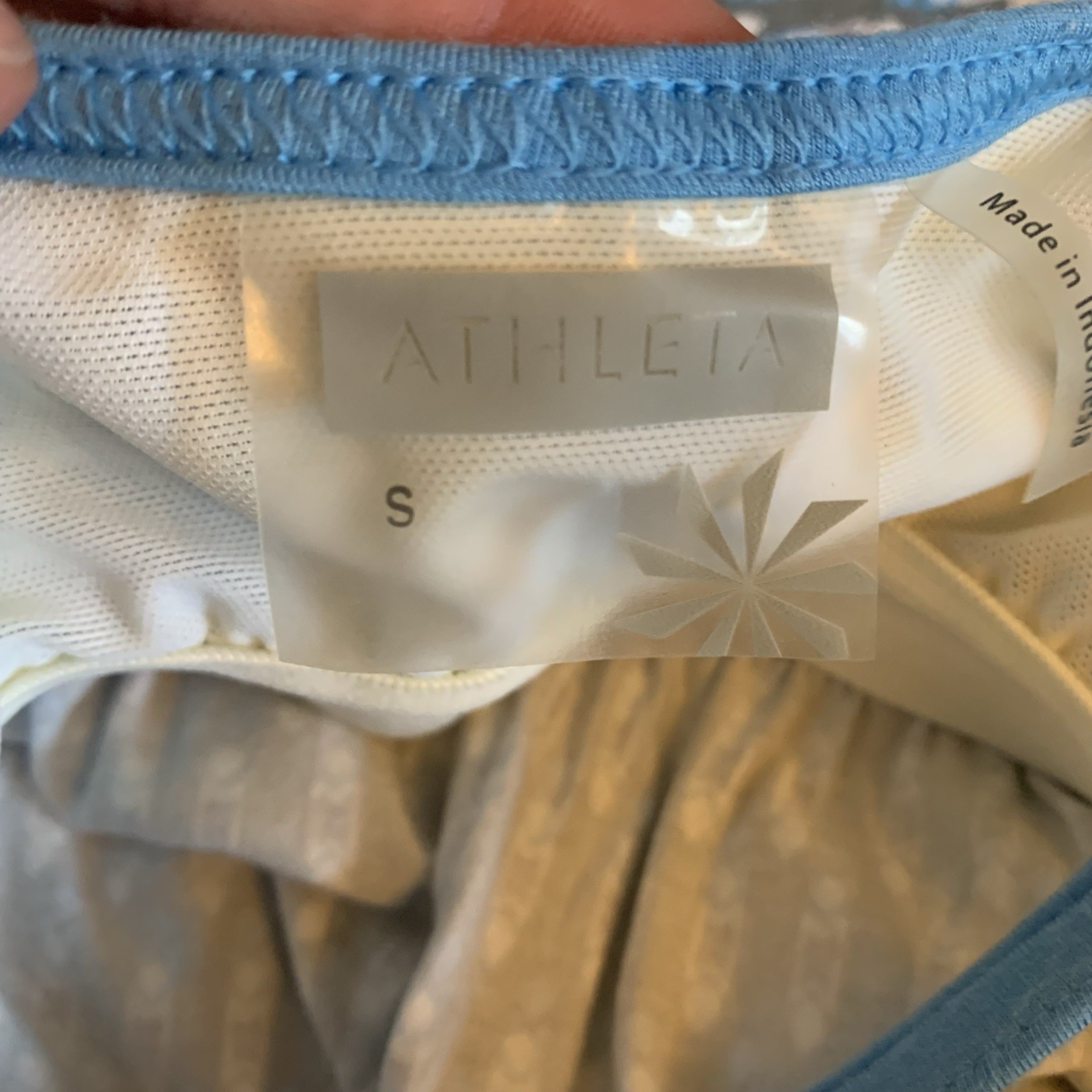 Athleta Bolinas Cami Tunic Womens Small Blue Paisley Athleisure 306011