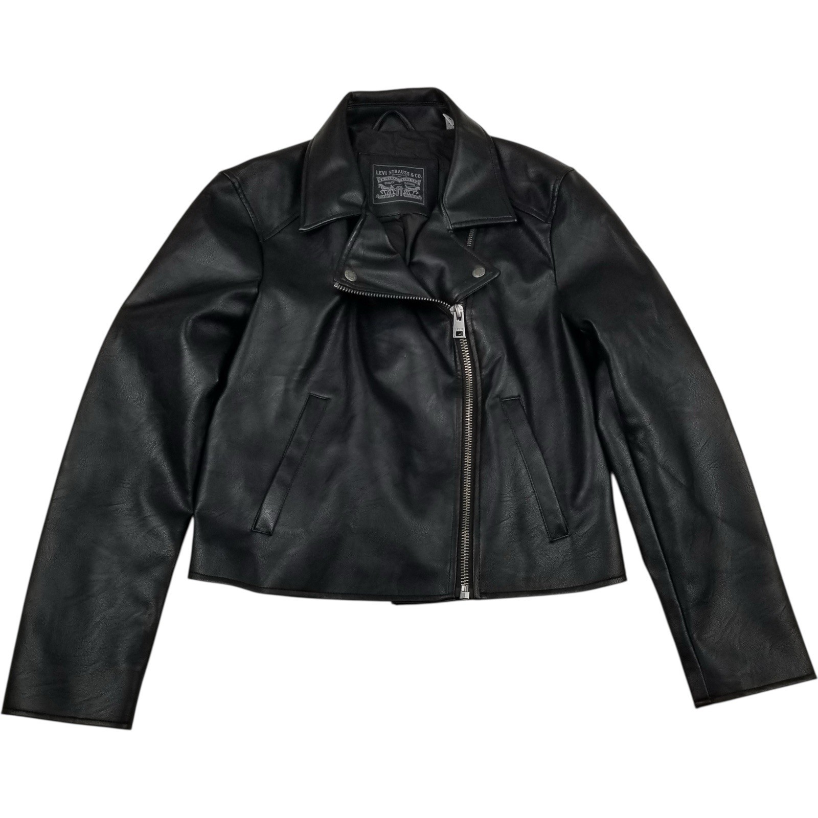 Levi’s Women’s Lightweight Medium Black Faux Leather Motorcycle Jacket