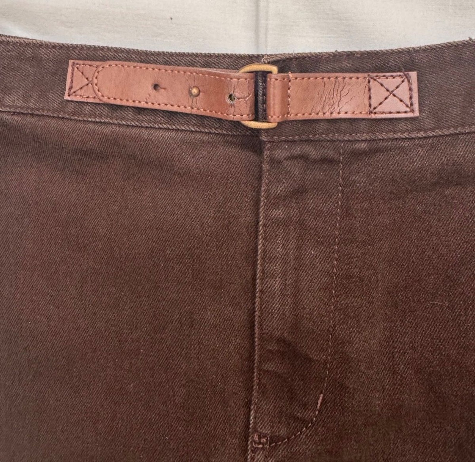 Lauren Jeans Co Ralph Lauren Espresso Brown Stretch Denim Pencil Skirt Womens 10