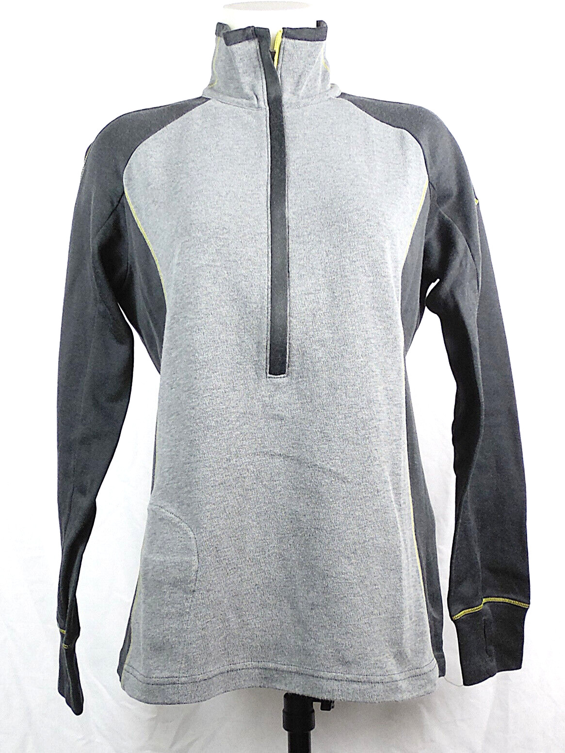 Columbia Omni-Wick Gray 1/2 Zip L/S Cotton/Poly Activewear Shirt Jacket M