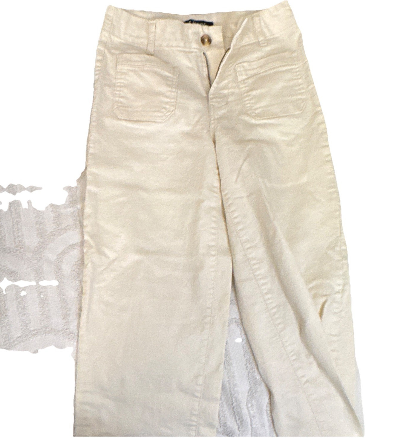 d.jeans Women’s Beige Denim Straight Leg Mid Rise Light Wash 5-Pocket Jeans