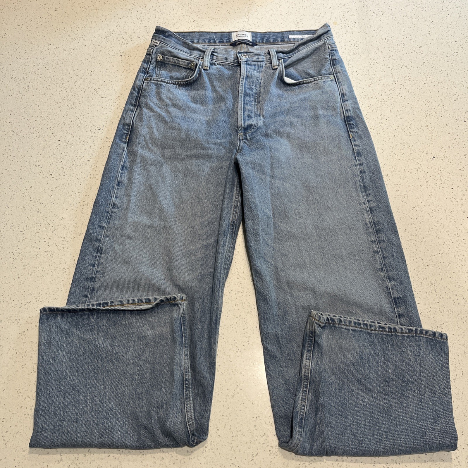 Citizens of Humanity Ayla Baggy Jeans Womens 28 Light Blue High Rise Wide Leg