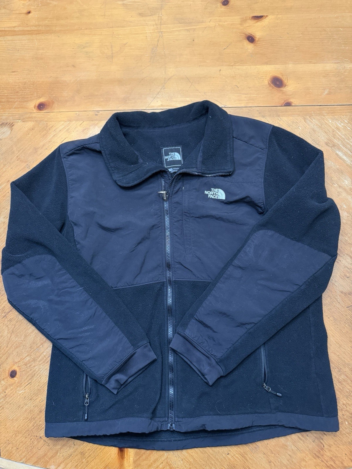 The North Face womens size XL polartec black fleece denali full zip jacket