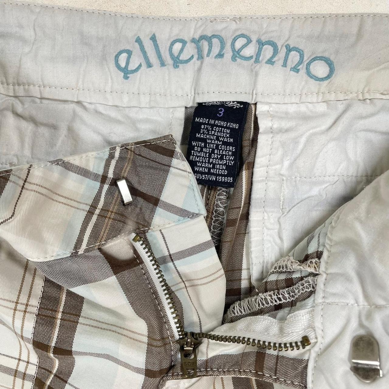 Vintage 2000s Y2K Plaid Long Shorts Low Rise Bermuda Skater Grunge Juniors 3