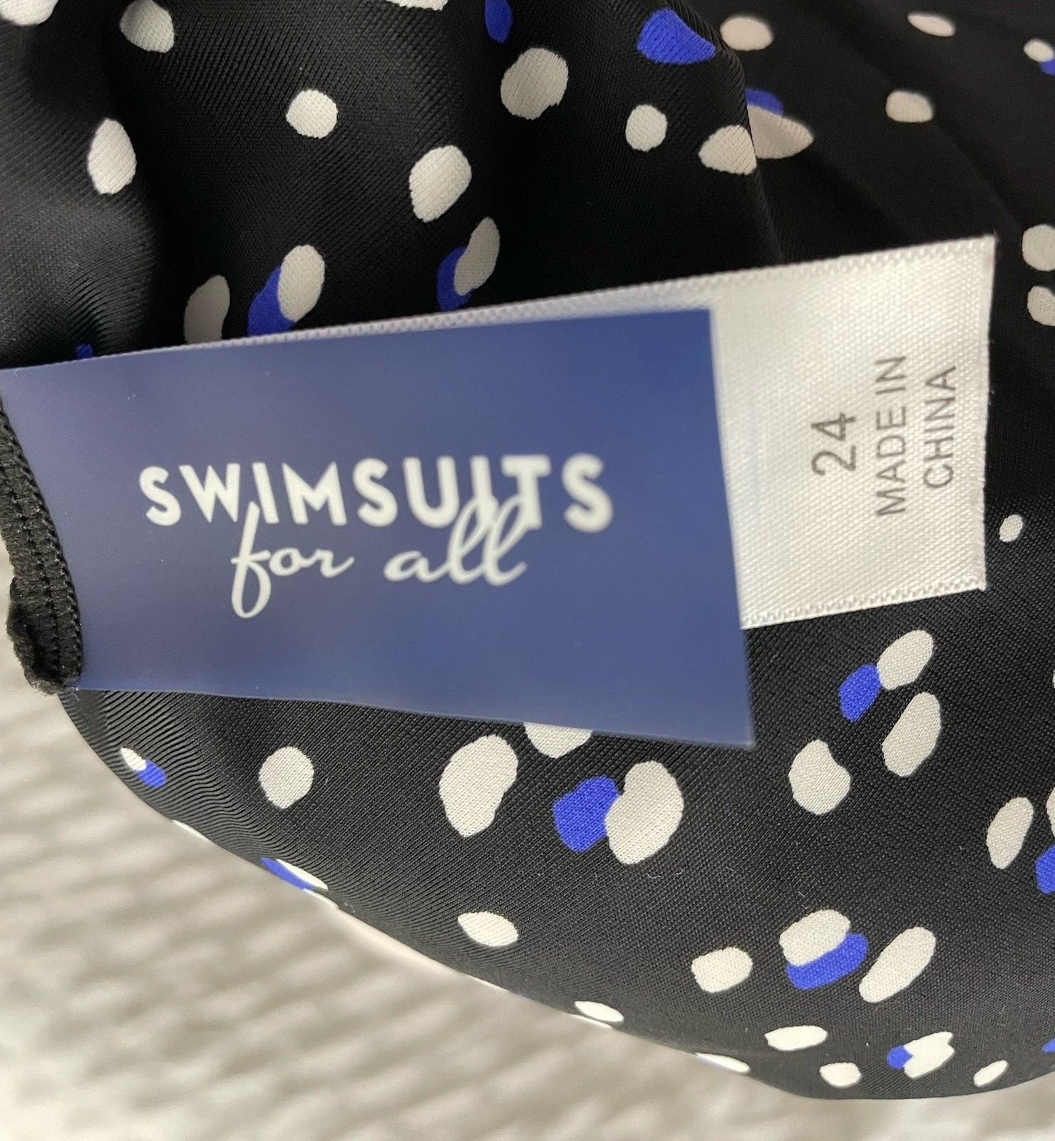 Swimsuits For All Women’s Polka Dot Tankini Swim Top Built-In Bra Plus Size 24