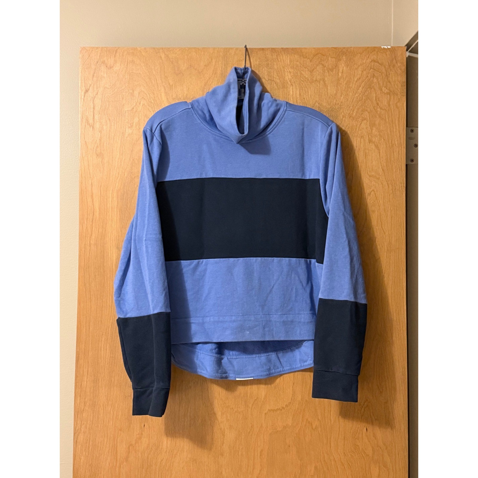 Adidas Cowl Neck Colorblock Pullover Sweatshirt Blue Navy Women’s XL