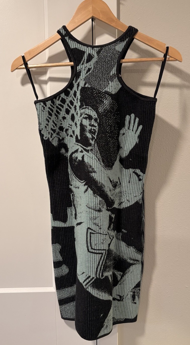 Nike Air Jordan Tight Fit Knit Ribbed Mini Dress Graphic Women’s S HJ0016 309
