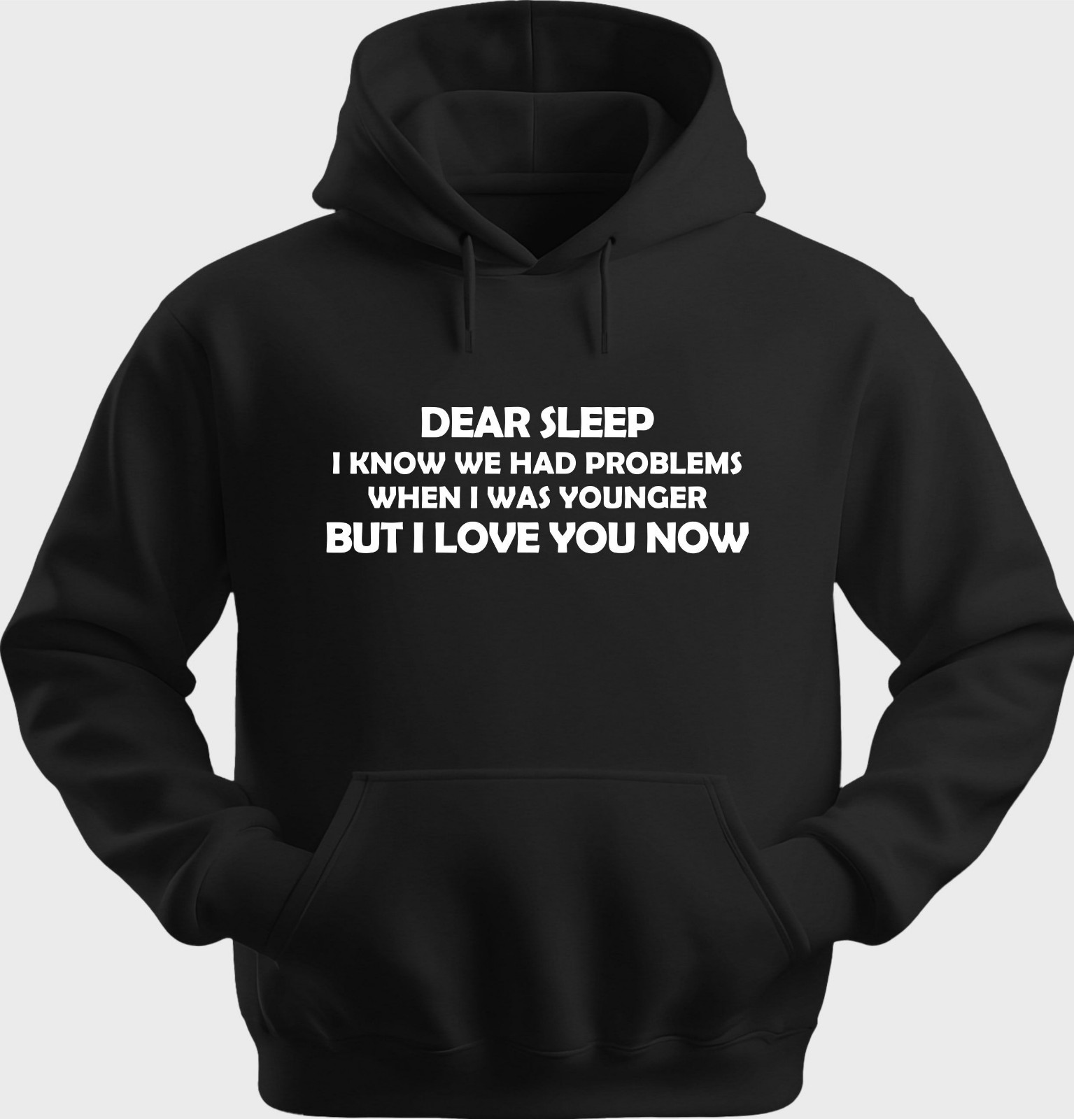Funny Unisex Hoodie Hooded Sweatshirt Gildan Blend Dear Sleep H0219