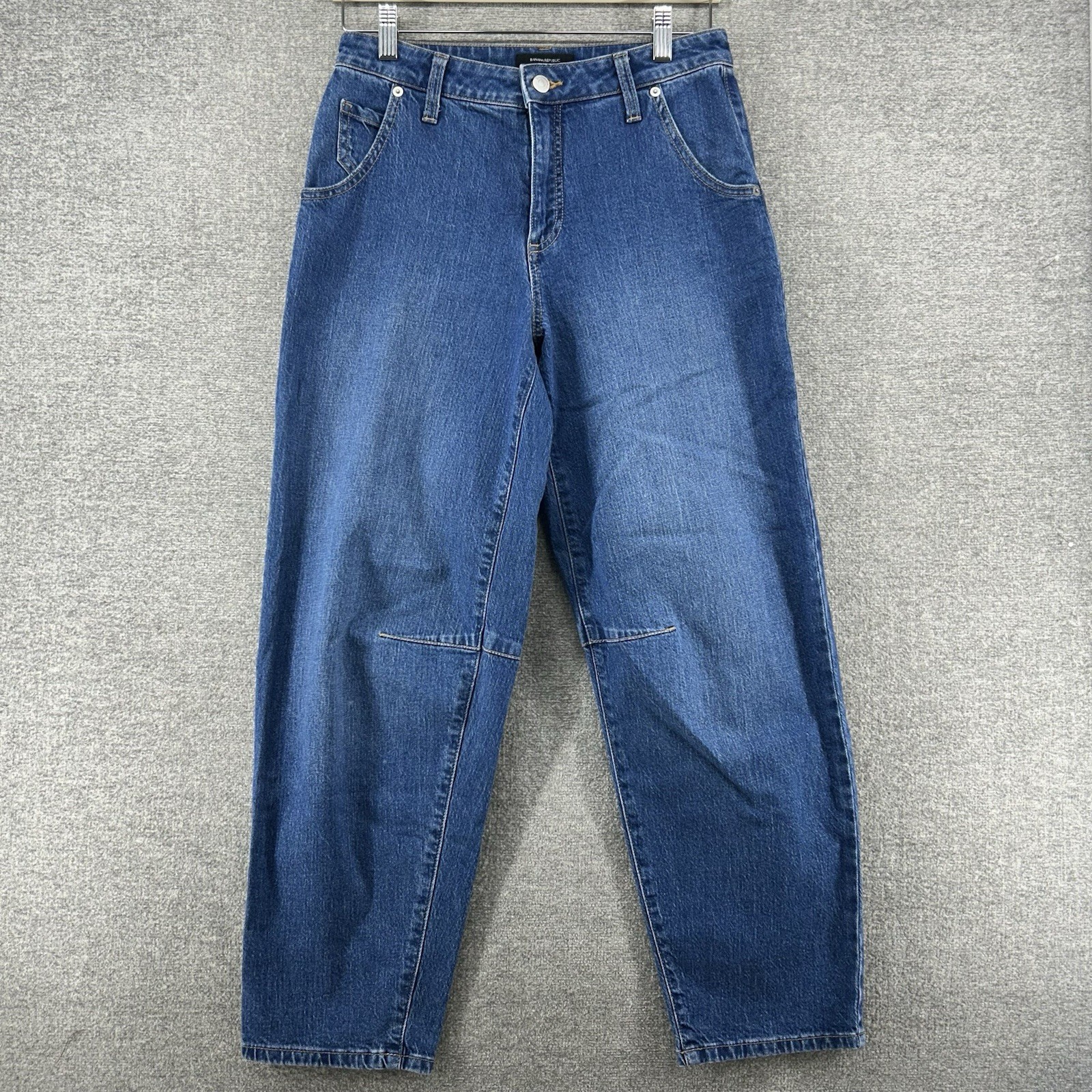 Banana Republic Mid Rise Barrel Jeans Women Size 25/0 Blue Denim Casual