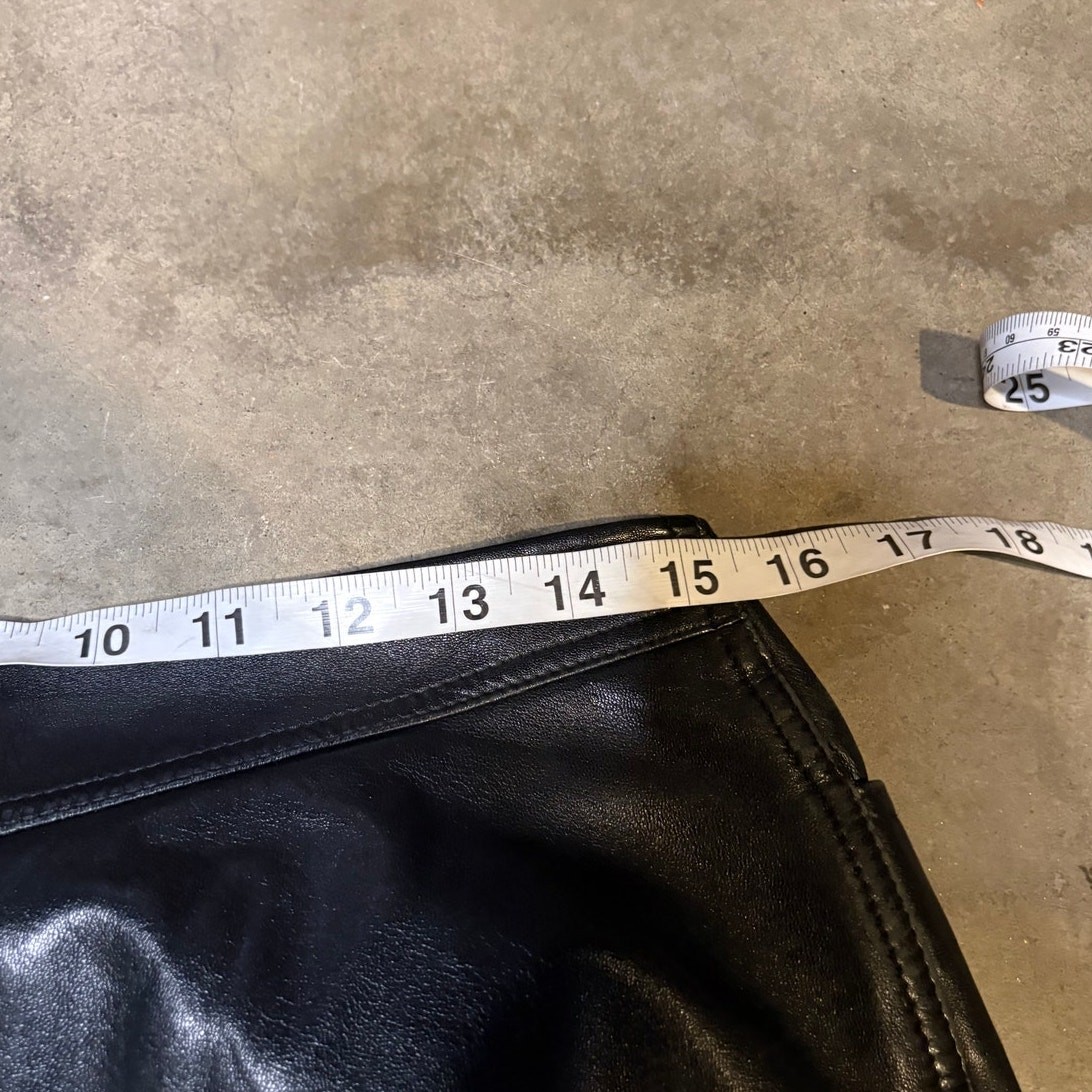 VTG Vakko Sport Leather Women Sz 10 Biker Pants 30×30