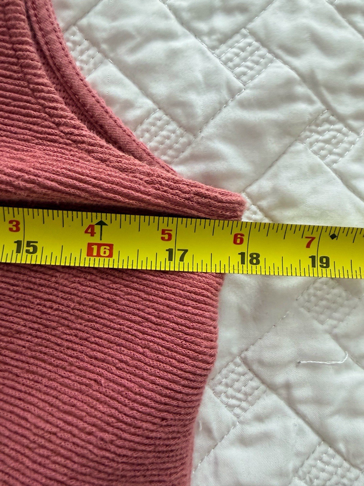 Texture & Thread Madewell Pink Knit V-Neck Button Tie Front Tank Top M Textured