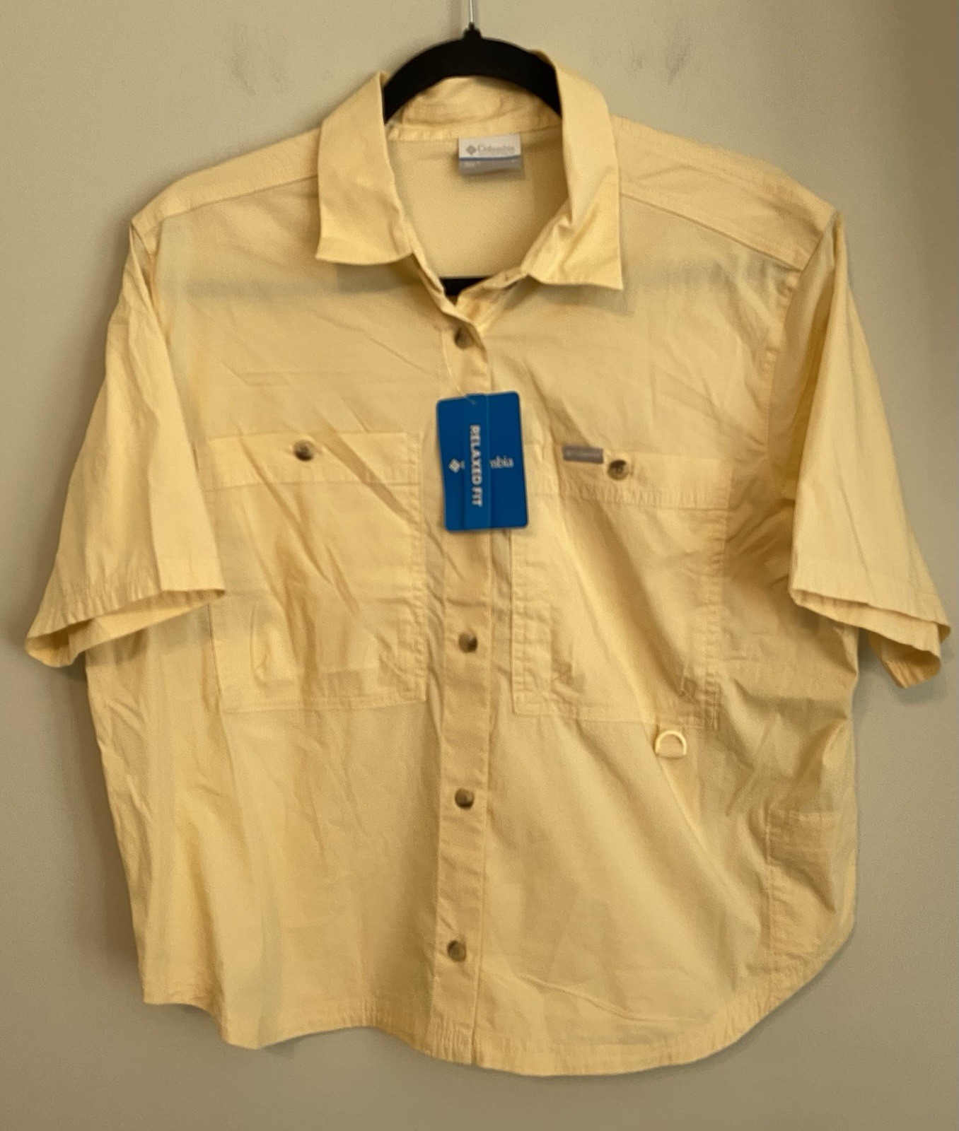 NWT Women’s Columbia Brea Falls Woven Short Sleeve Button Up Shirt Size Large