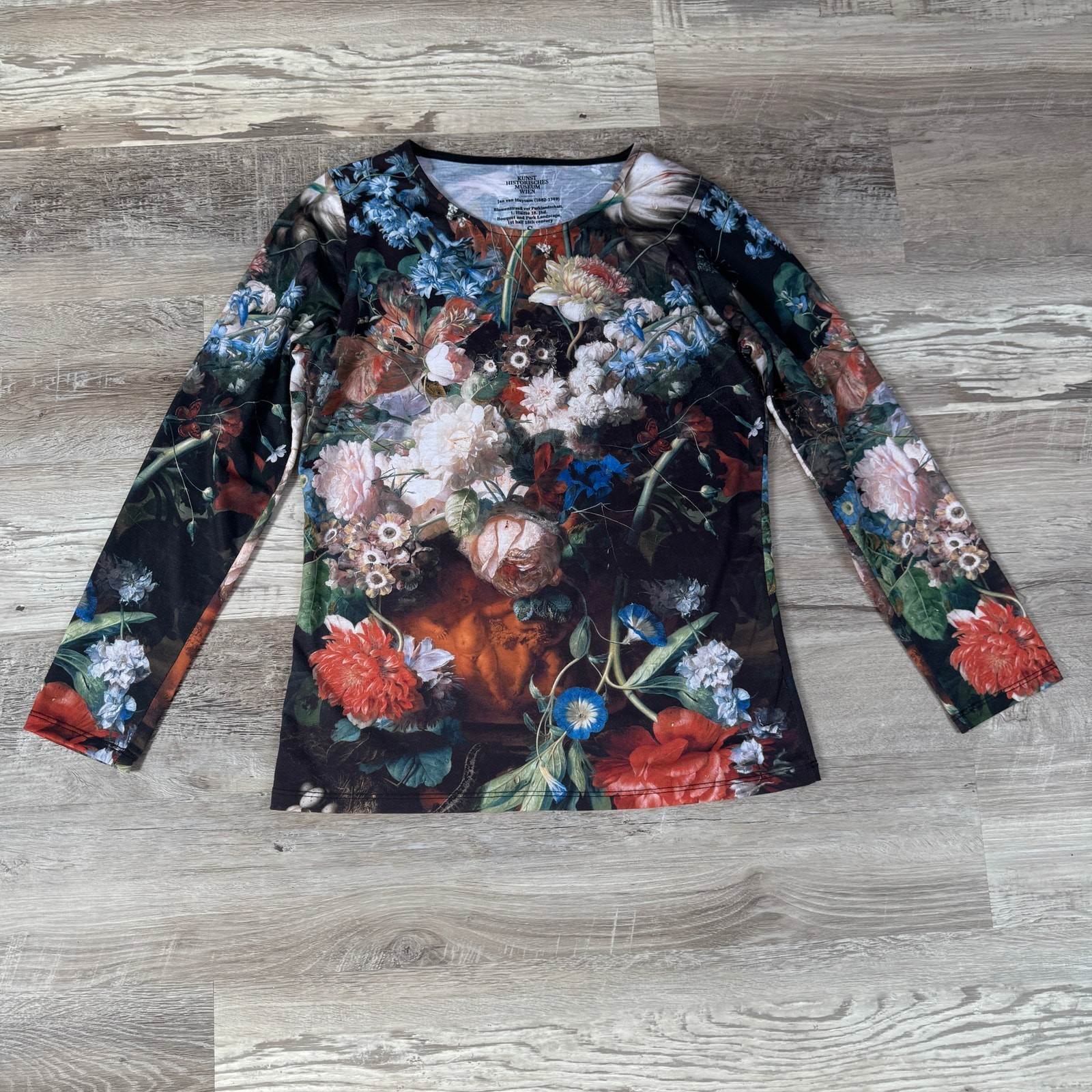 Kunsthistorisches Museum Wien Jan van Huysum Floral Art Print Knit Top S