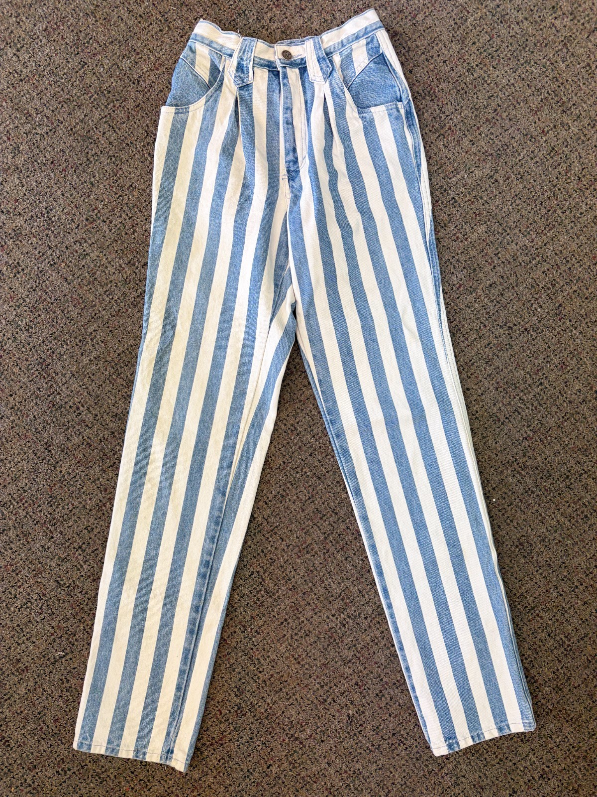 Bar None Quarter Horse Striped Denim Western Bareback Jeans | 23×31