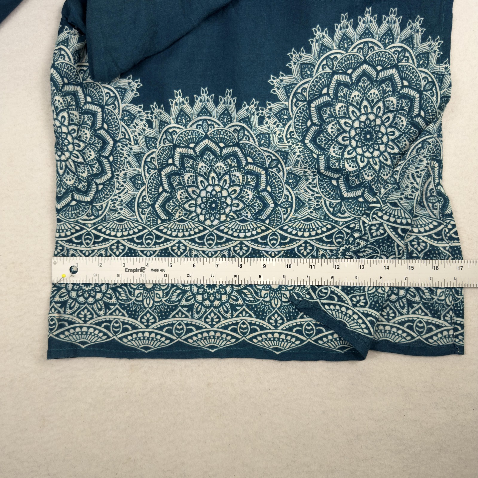Boho Wrap Pants Mandala Border Print Wide Leg Beachy Rayon Thailand Sz S M