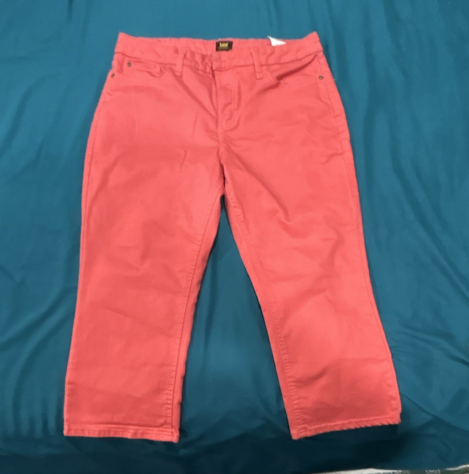 Lee Girls Pink Stretch Jeans Size 16M Cotton Blend 5 Pocket Denim Pants