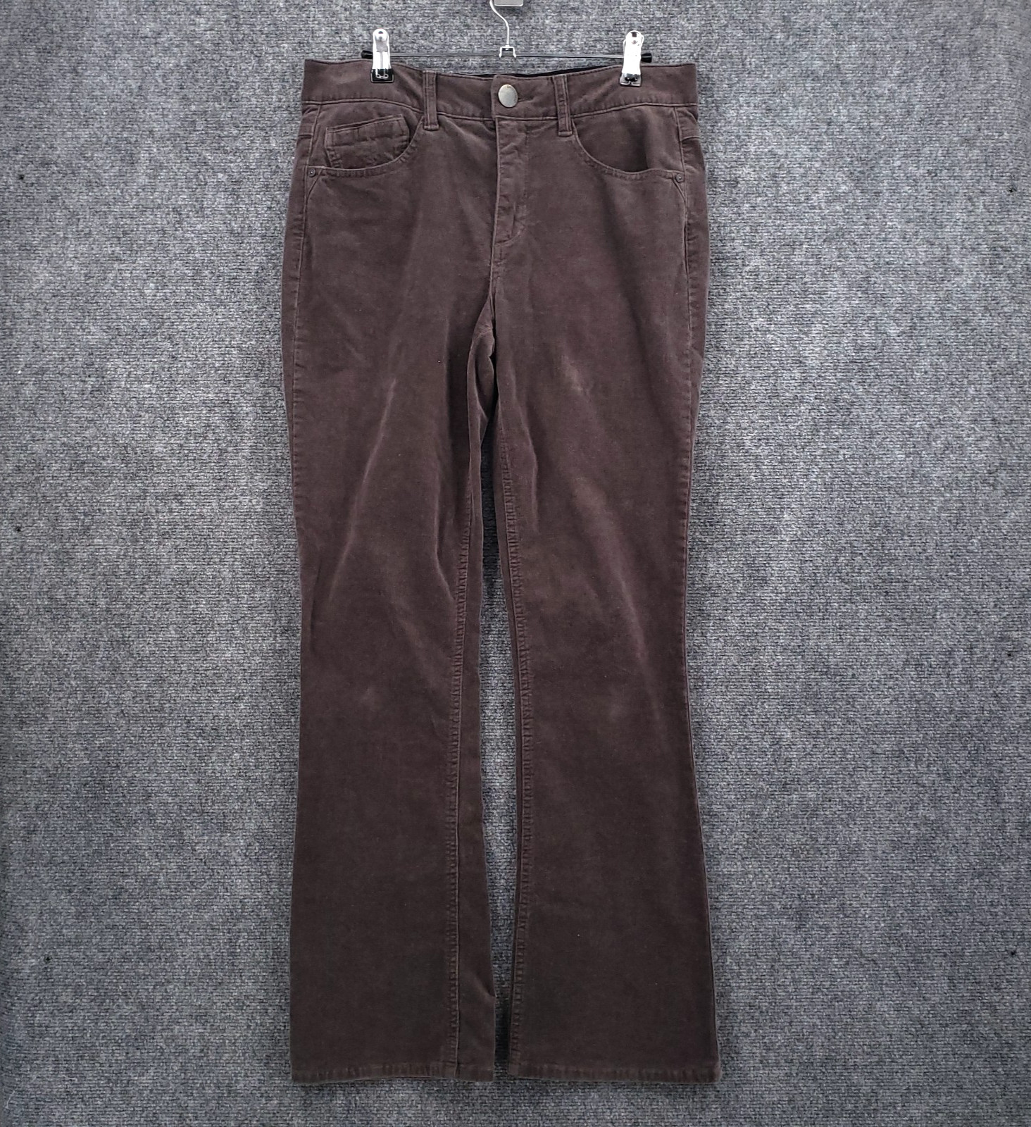 Democracy Ab Solution Boot Cut Jeans Womens 10 Brown Mid Rise Stretch Corduroy