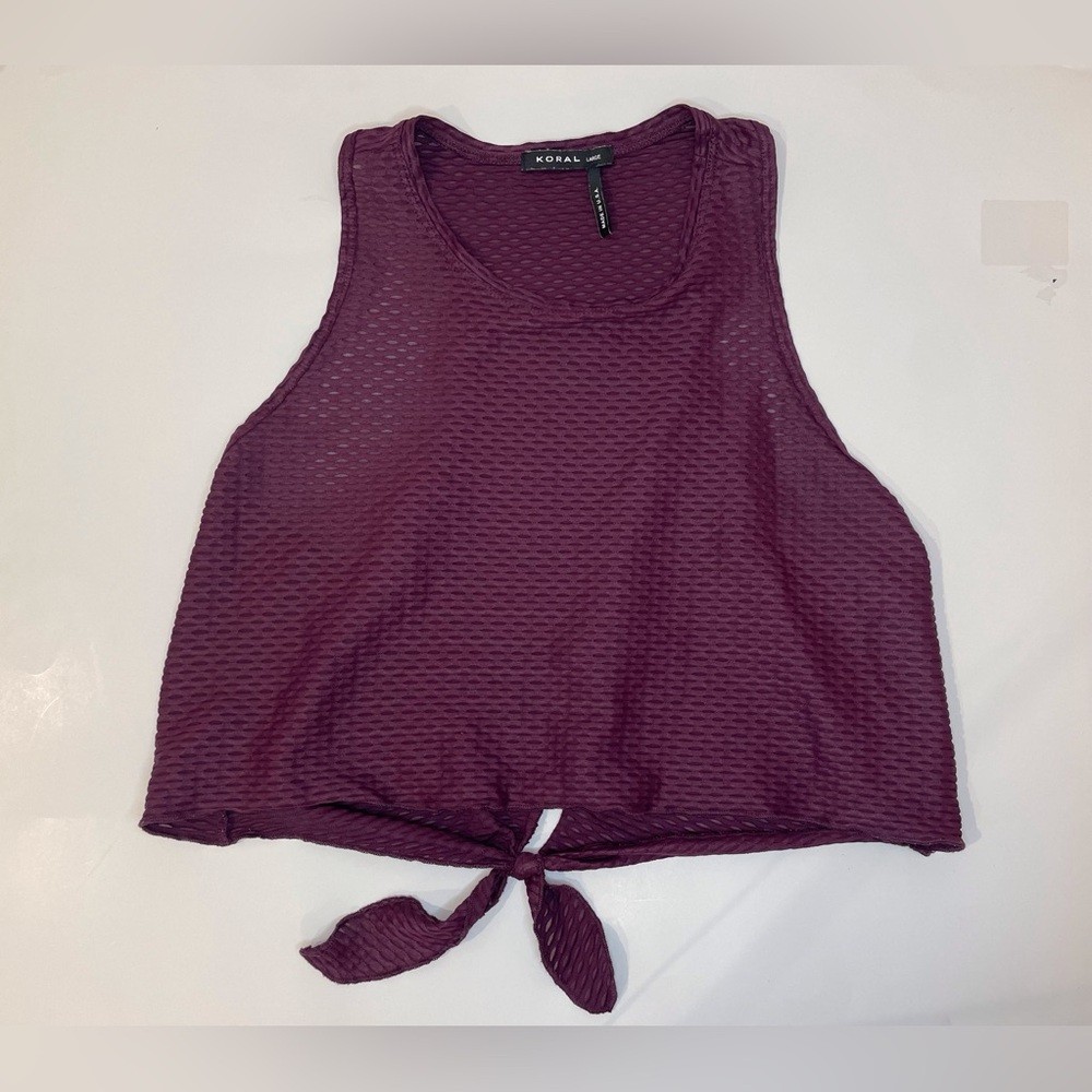 Koral Raegan Netz Tank in Purple Size L