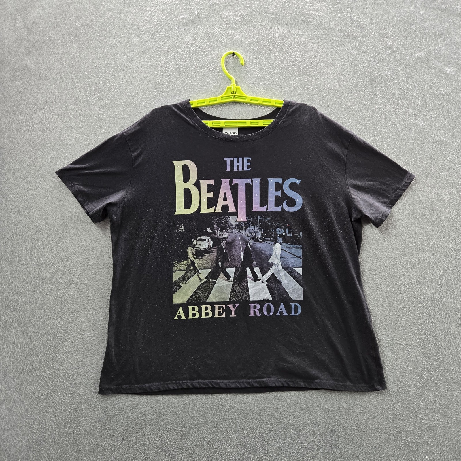 The Beatles Women Shirt Black Graphic Beatles Abbeyroad Short Sleeve