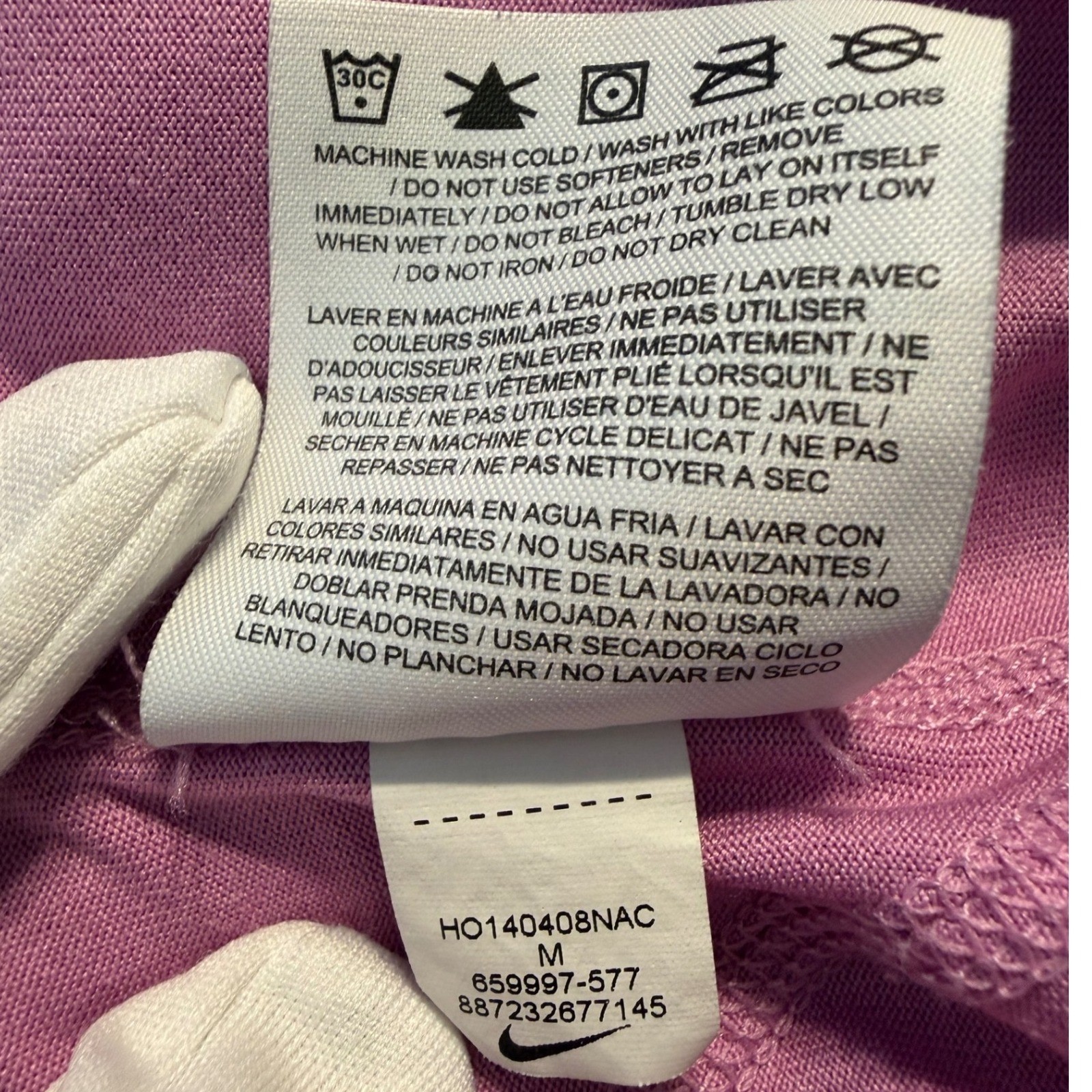 Nike Dri-FIT Purple Mesh Back Long Sleeve Training Top M Activewear Chic 104-26