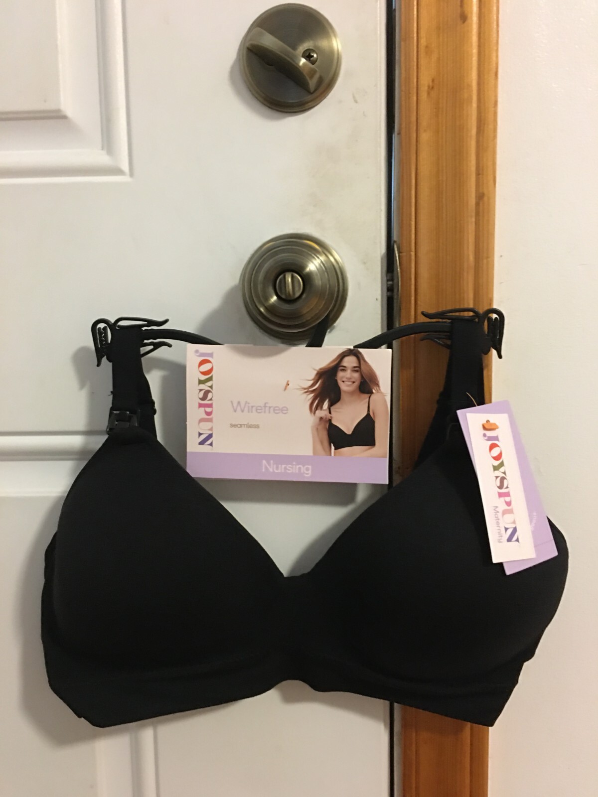 BRAND NEW WOMEN’S SIZE L JOYSPUN MATERNITY WIRE-FREE NURSING BRA WITH FLEX PANEL