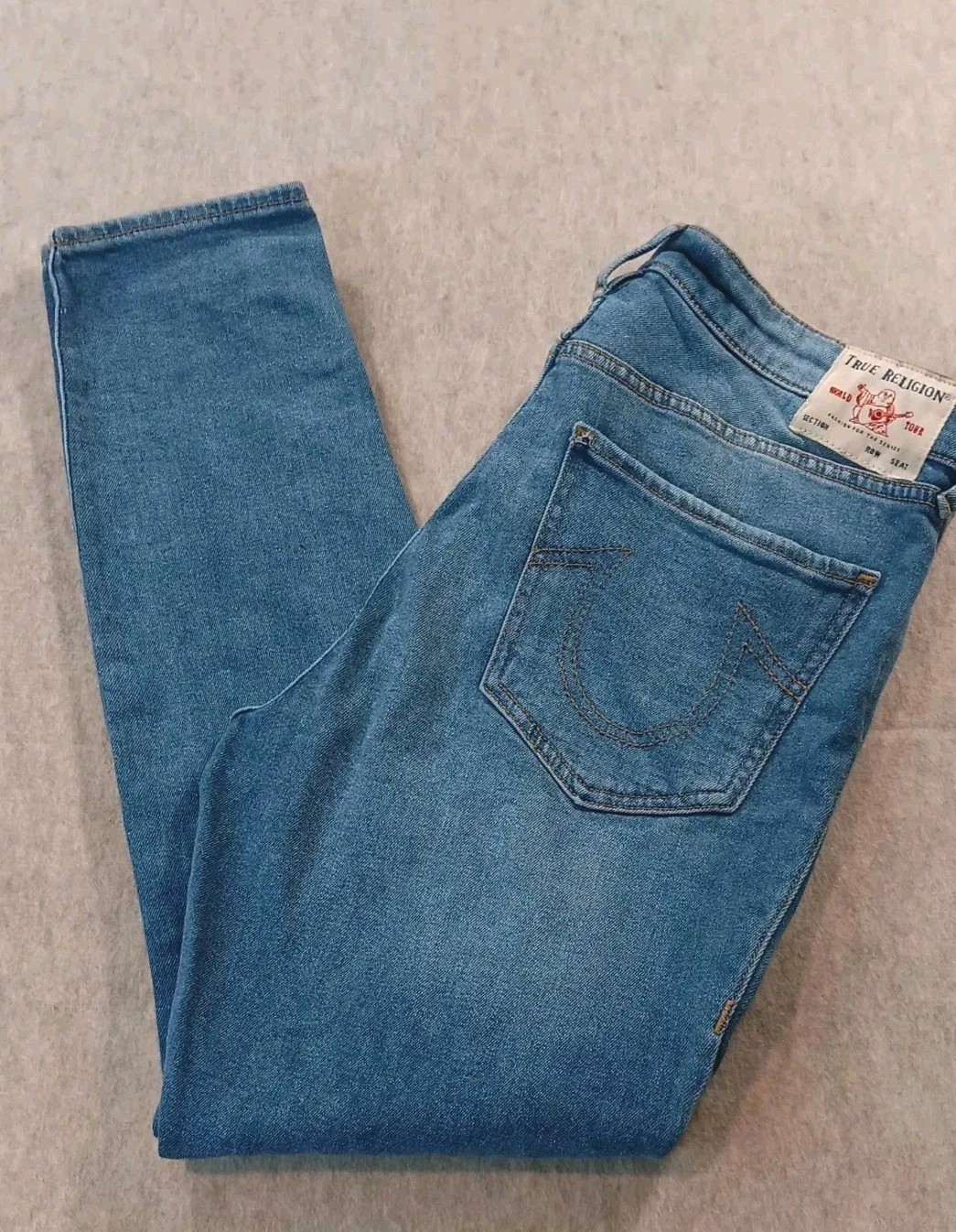 Women’s True Religion Jeans Jennie Curvy High Rise Super Skinny Sz 33 Stretch