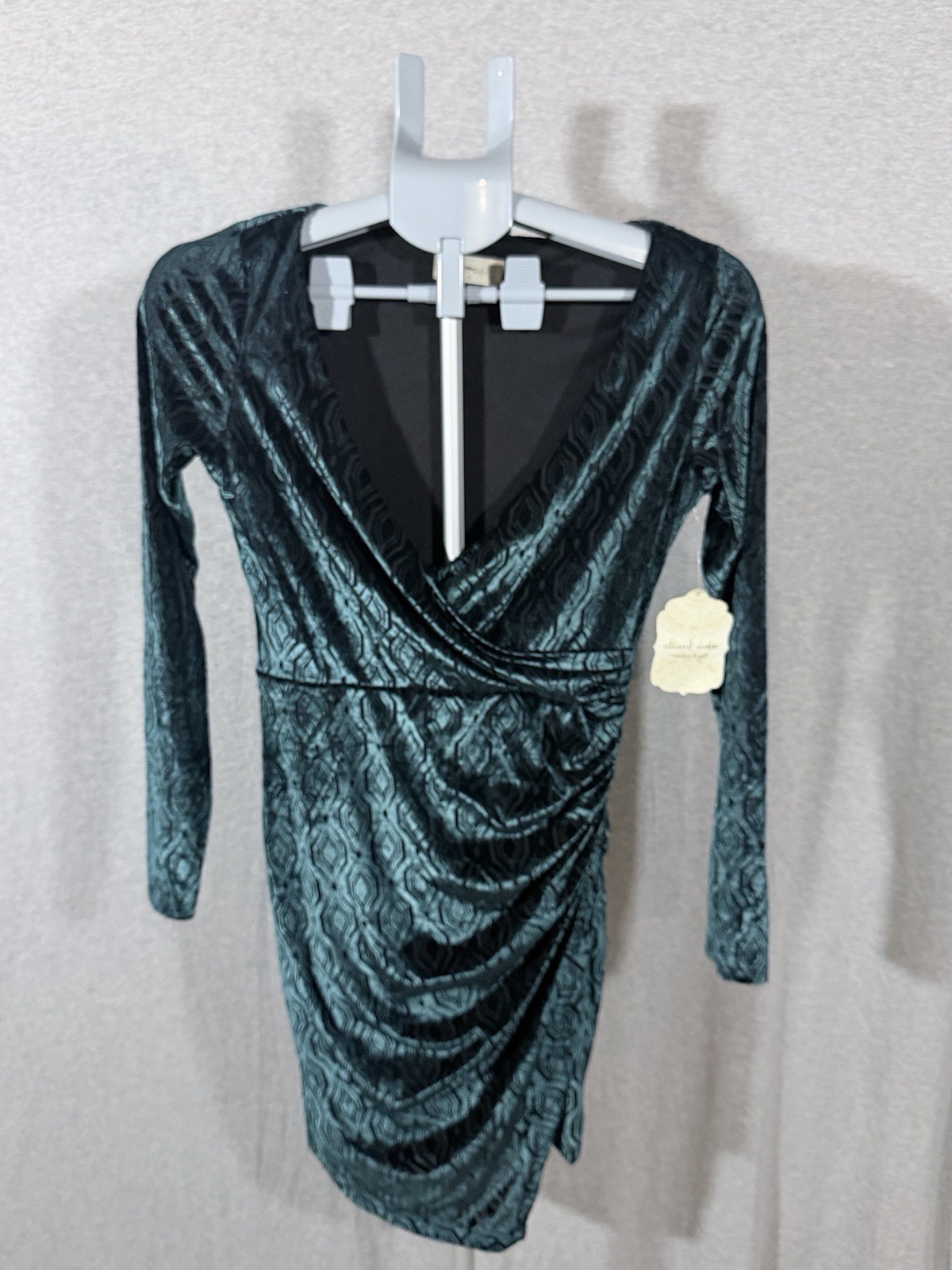 Altar’d State teal green wrap dress features long sleeves Women’s Size XS NWT