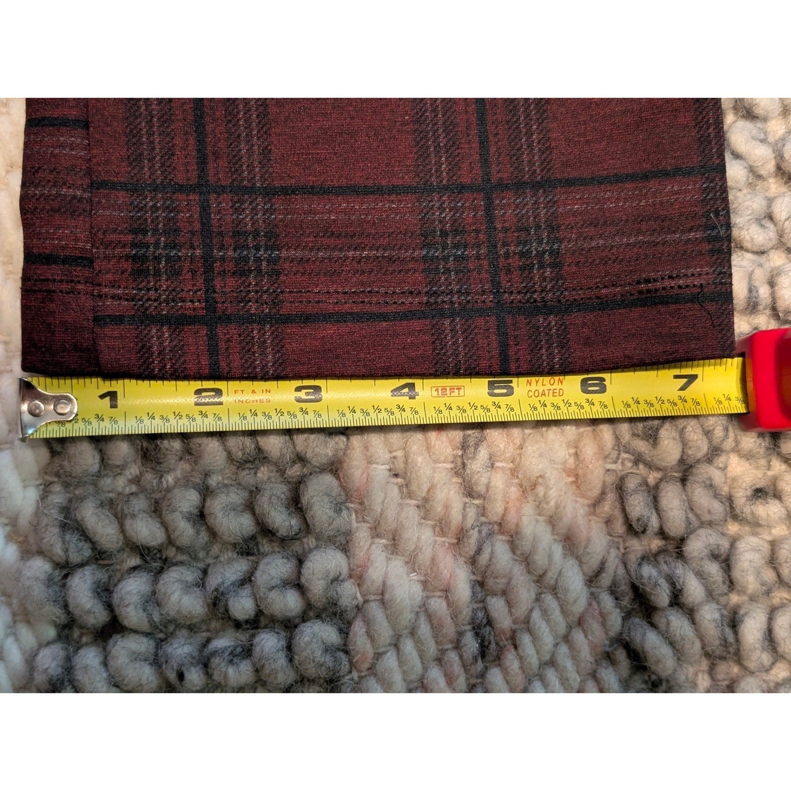 Sanctuary x Anthropologie Burgundy Plaid carnaby kick flair Pants Womens Medium