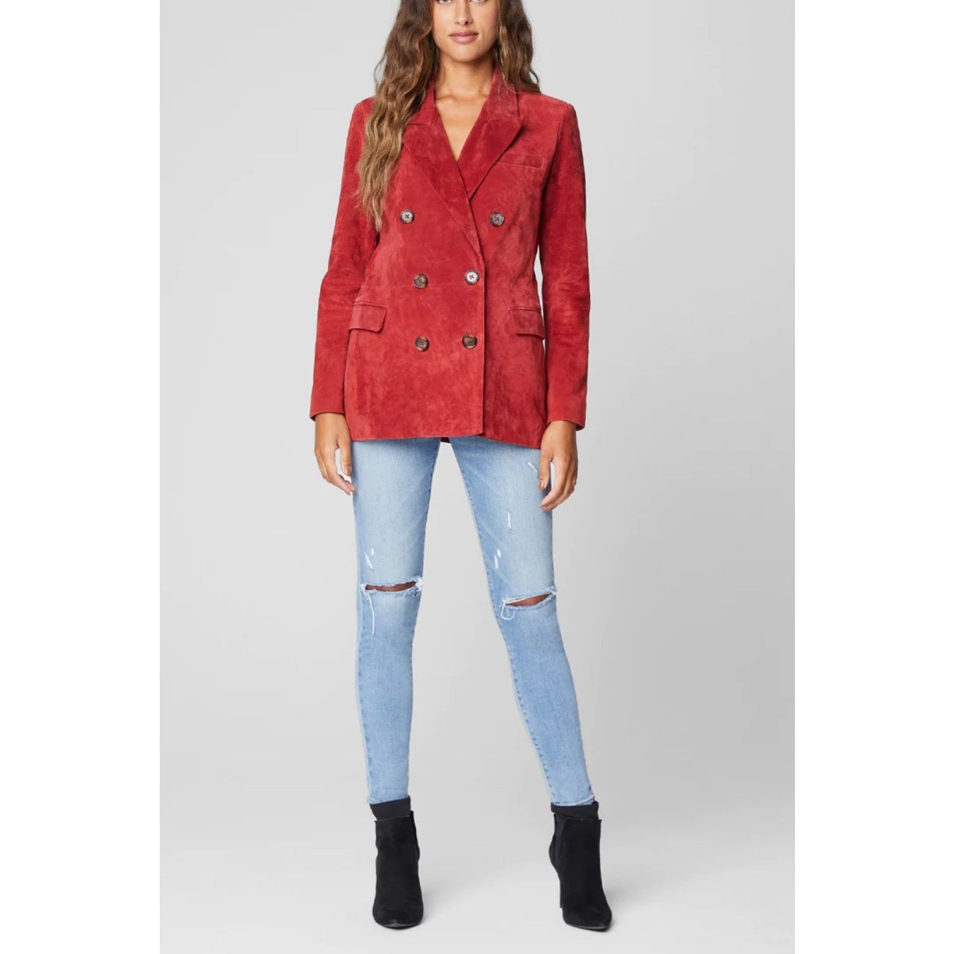 Blank NYC Suede Double Breasted Blazer in Stolen KISS Size XS