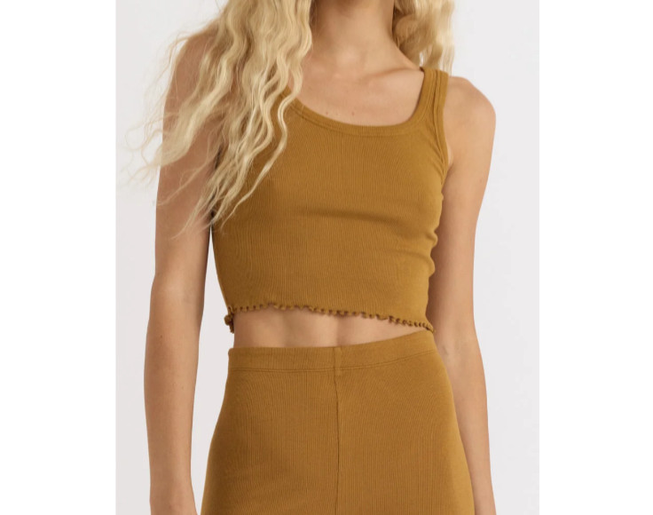 Organic Basics Women’s Cropped Tank in Large, Organic Cotton Tank Top, NWT