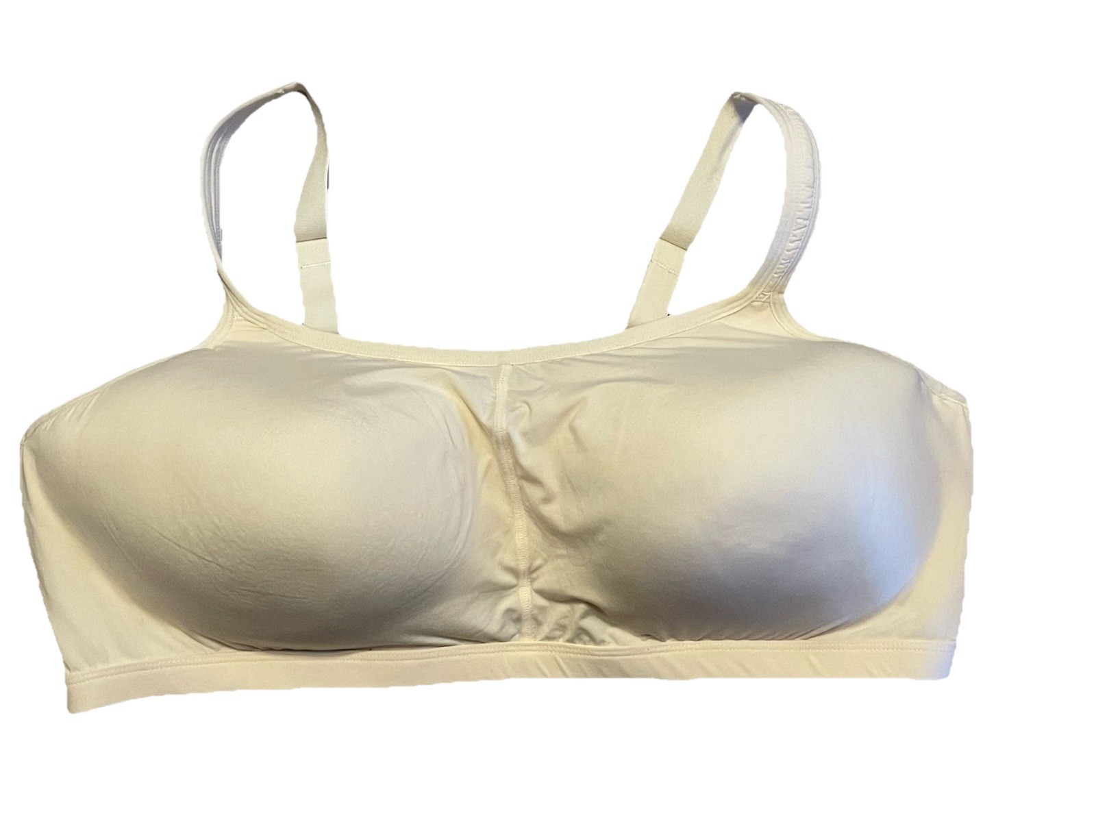 Breezies 48C Tee Shirt Bra Nude Lightly Padded 4 Hooks in Back Scoop Neck