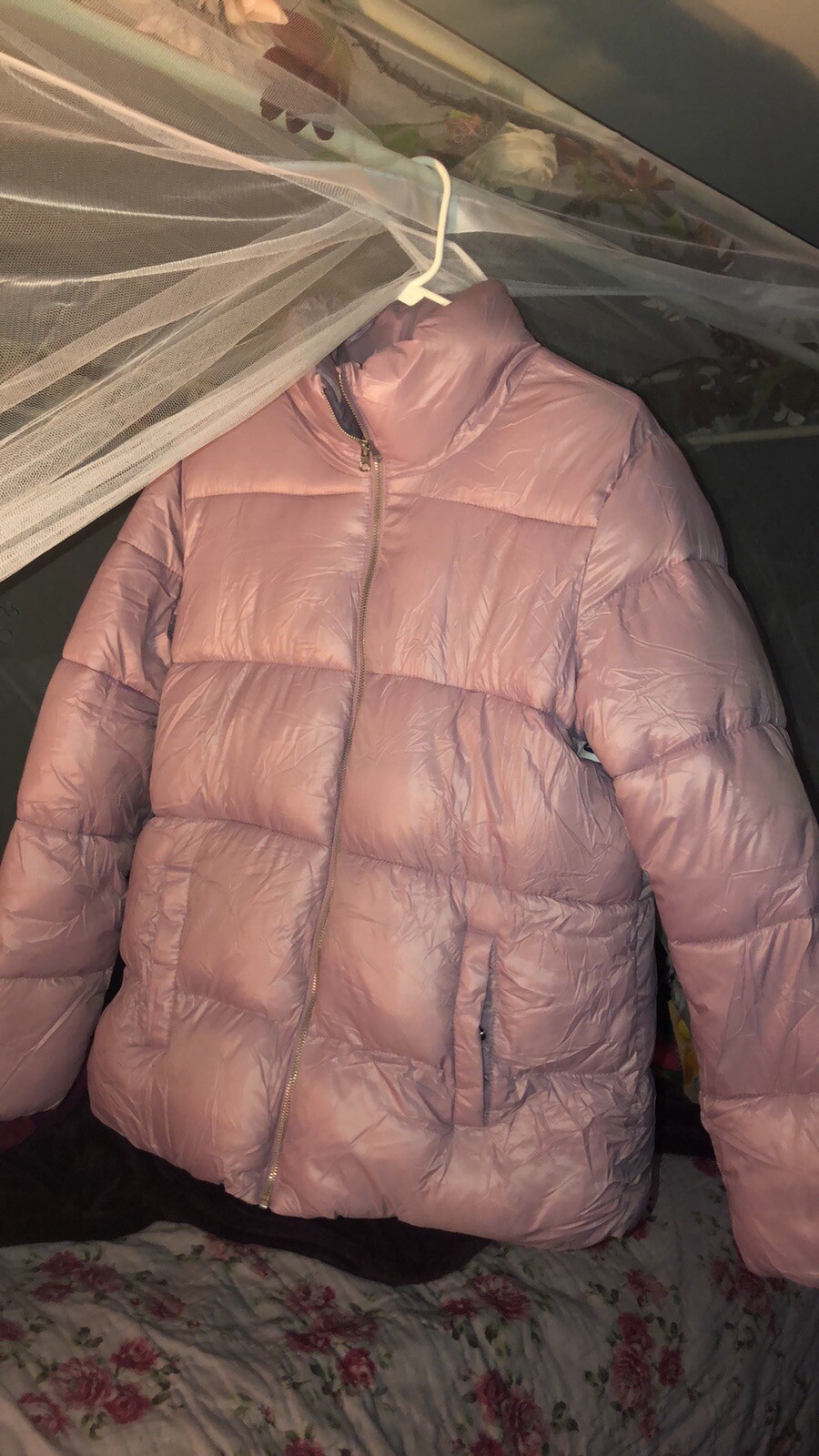 Woman OLD NAVY FROST-FREE Puffer Lilac XL Snugly-Fleece-Lined Jacket EXLNT!