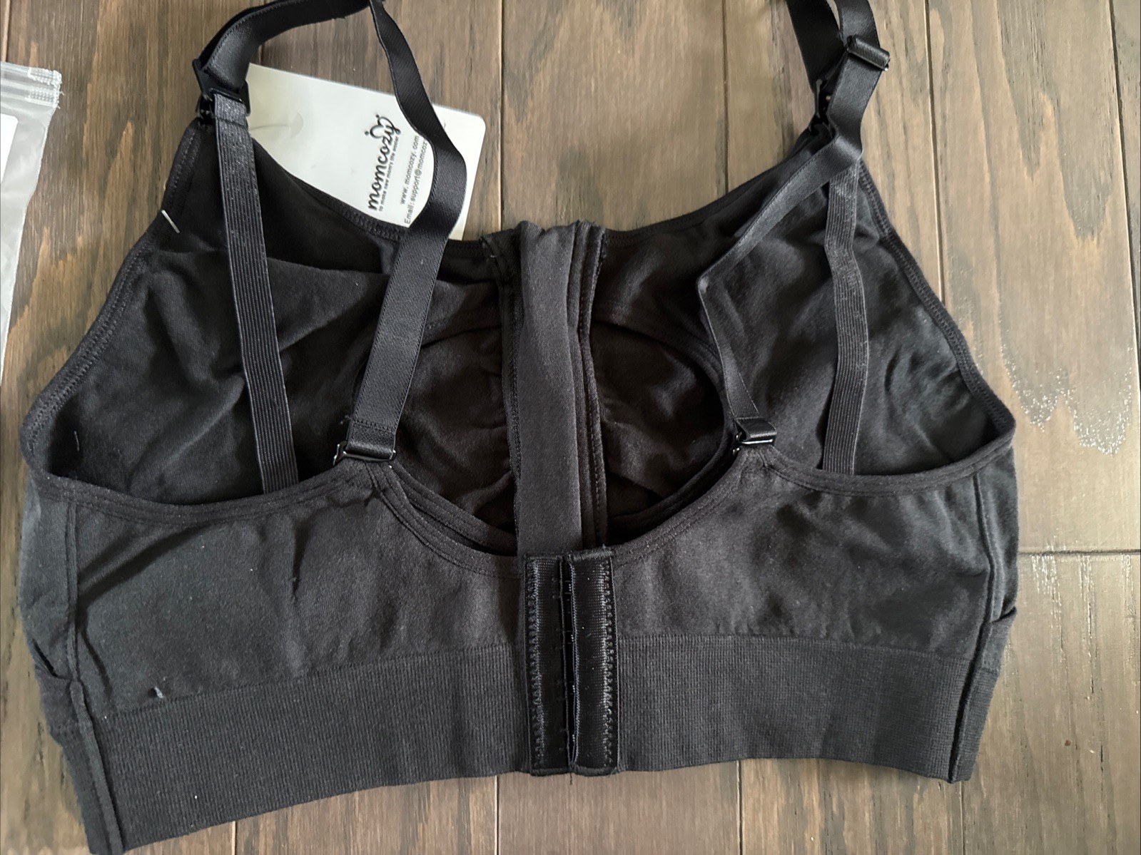Momcozy nursing bra size medium maternity hands free black pregnancy comfort